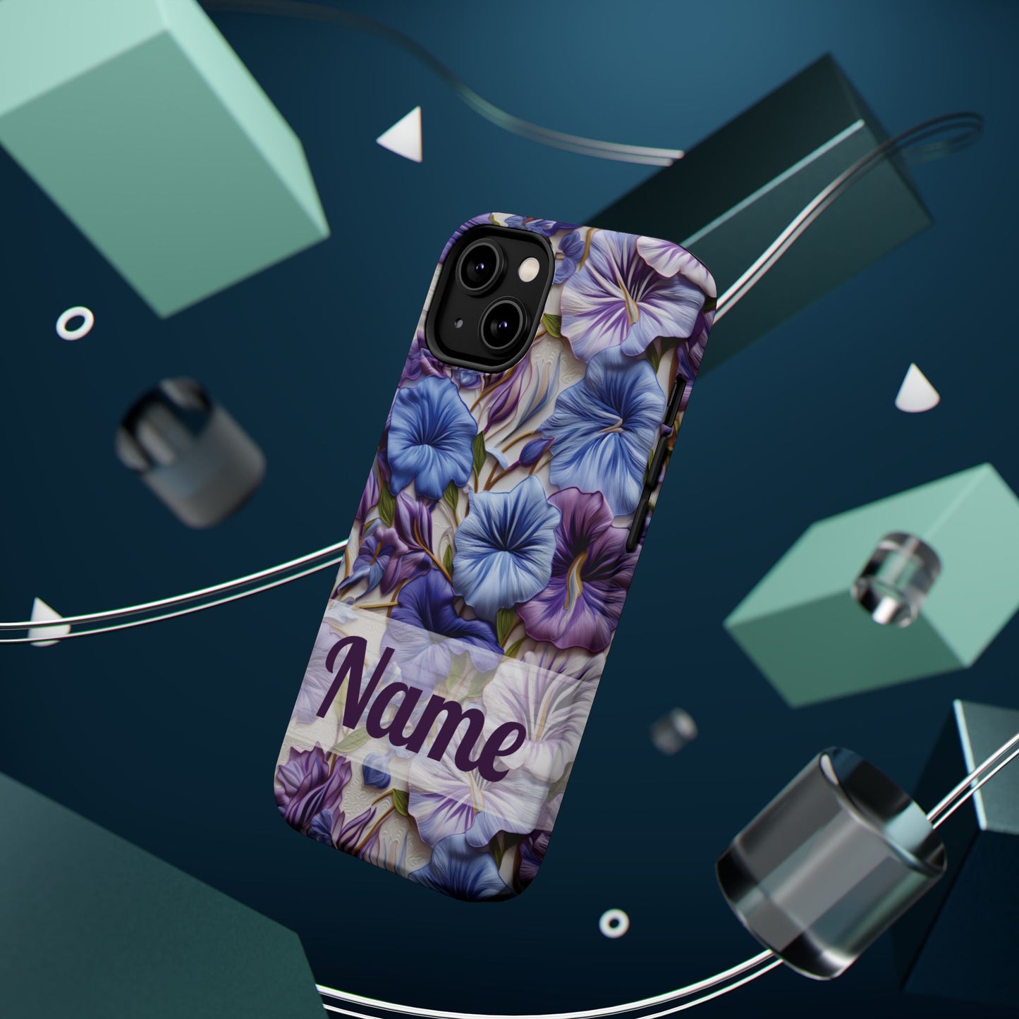 September Birth Flower Phone Case • Morning Glory iPhone Cover • Purple MagSafe Gift