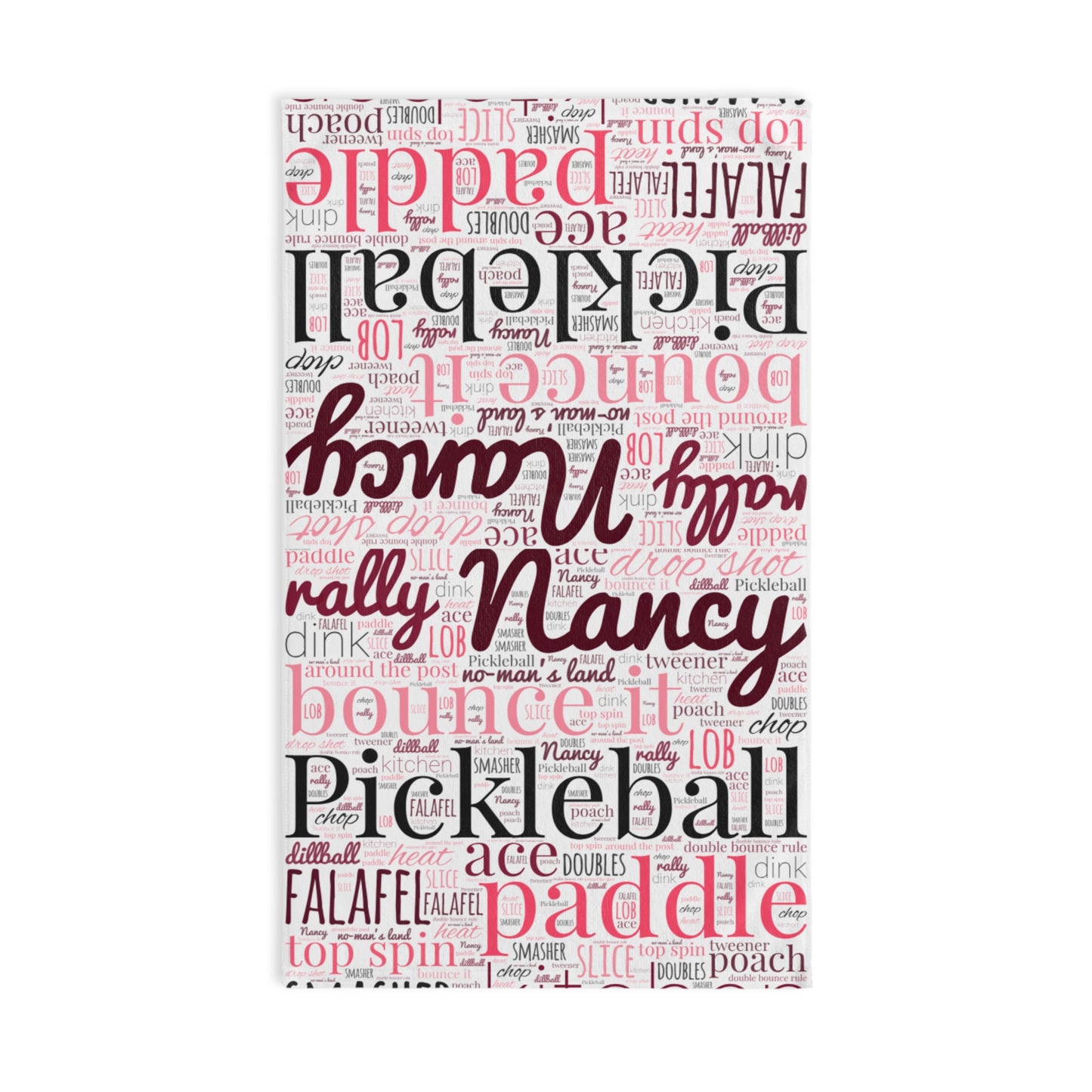 Pickleball Word Art Towel:  Game-Ready Custom & Personalizable