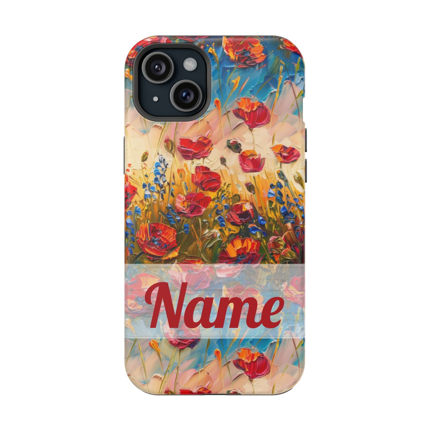 August Birth Flower Phone Case • Red Poppies Poppy iPhone Cover • Colorful Floral MagSafe Gift