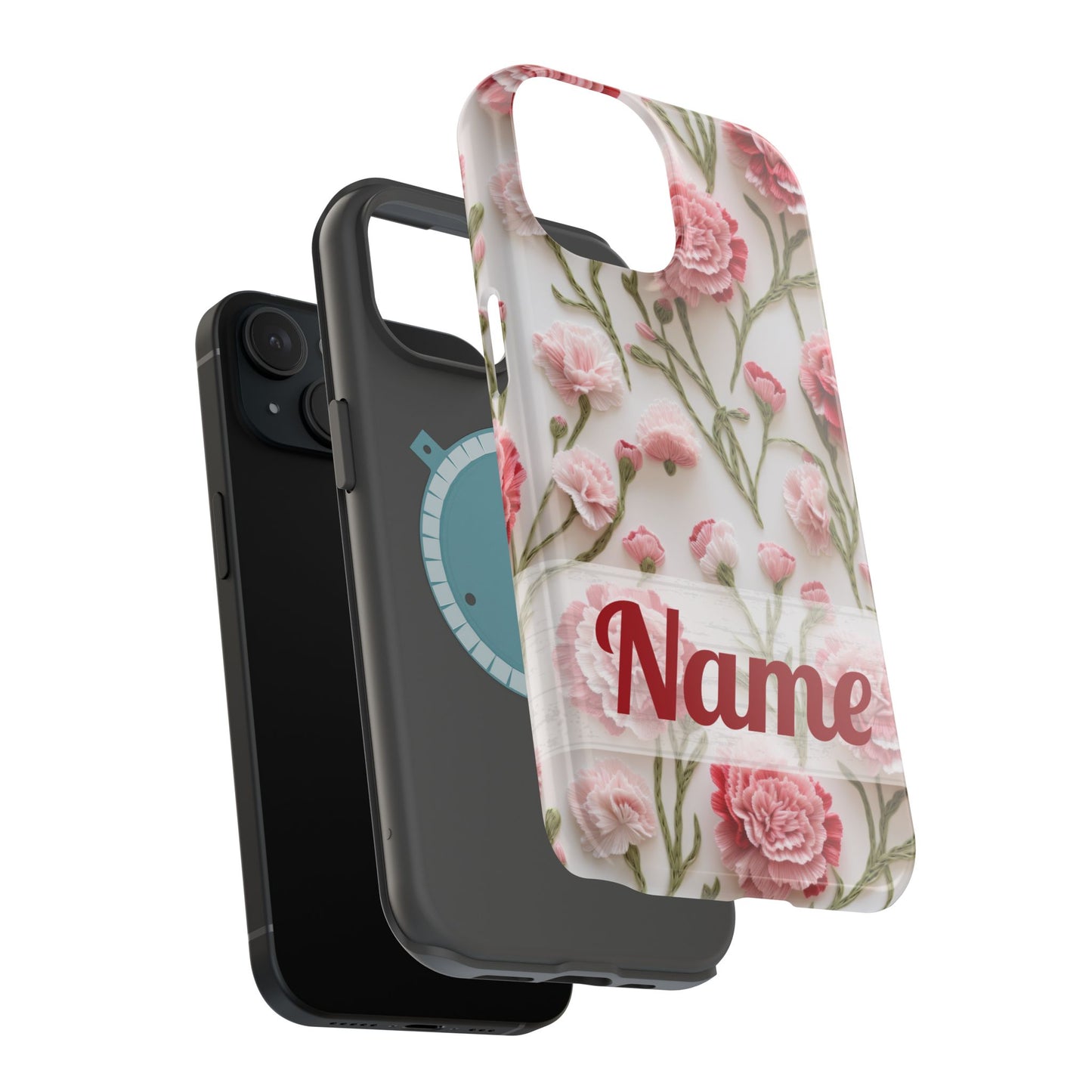 January Birth Flower Phone Case • Pink Carnation iPhone Cover • MagSafe Gift for Her