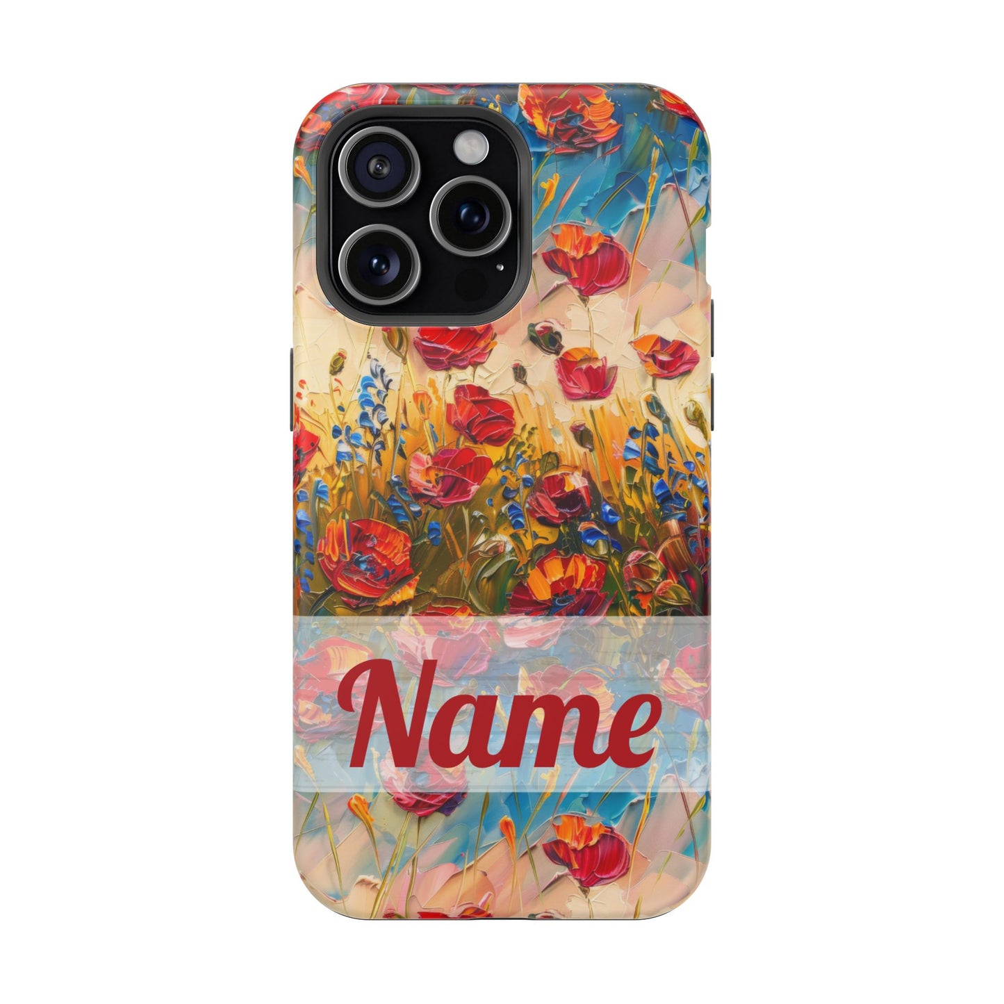 August Birth Flower Phone Case • Red Poppies Poppy iPhone Cover • Colorful Floral MagSafe Gift