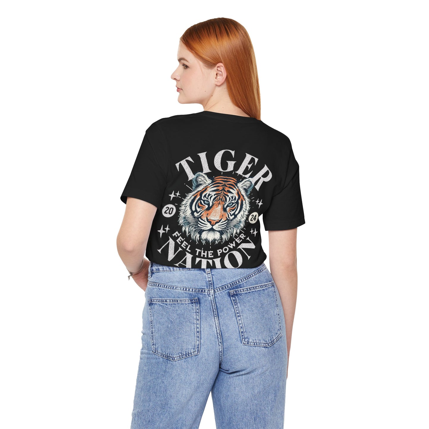 Tiger Nation Two-Sided Graphic T-shirt - Bella Canvas 3001 Unisex Jersey Short Sleeve Tee