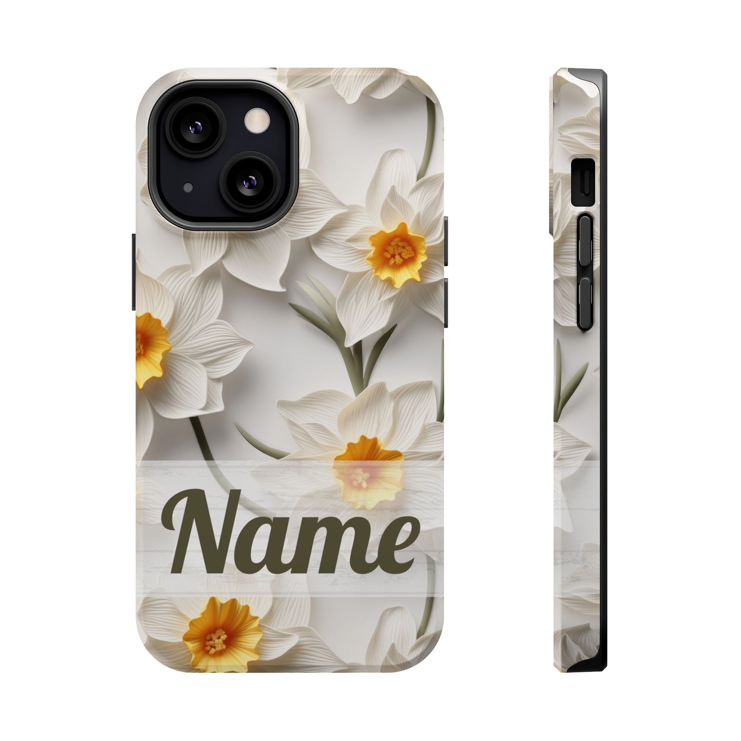 March Birth Flower Phone Case • 3D Daffodil iPhone Cover • Spring Floral MagSafe Gift