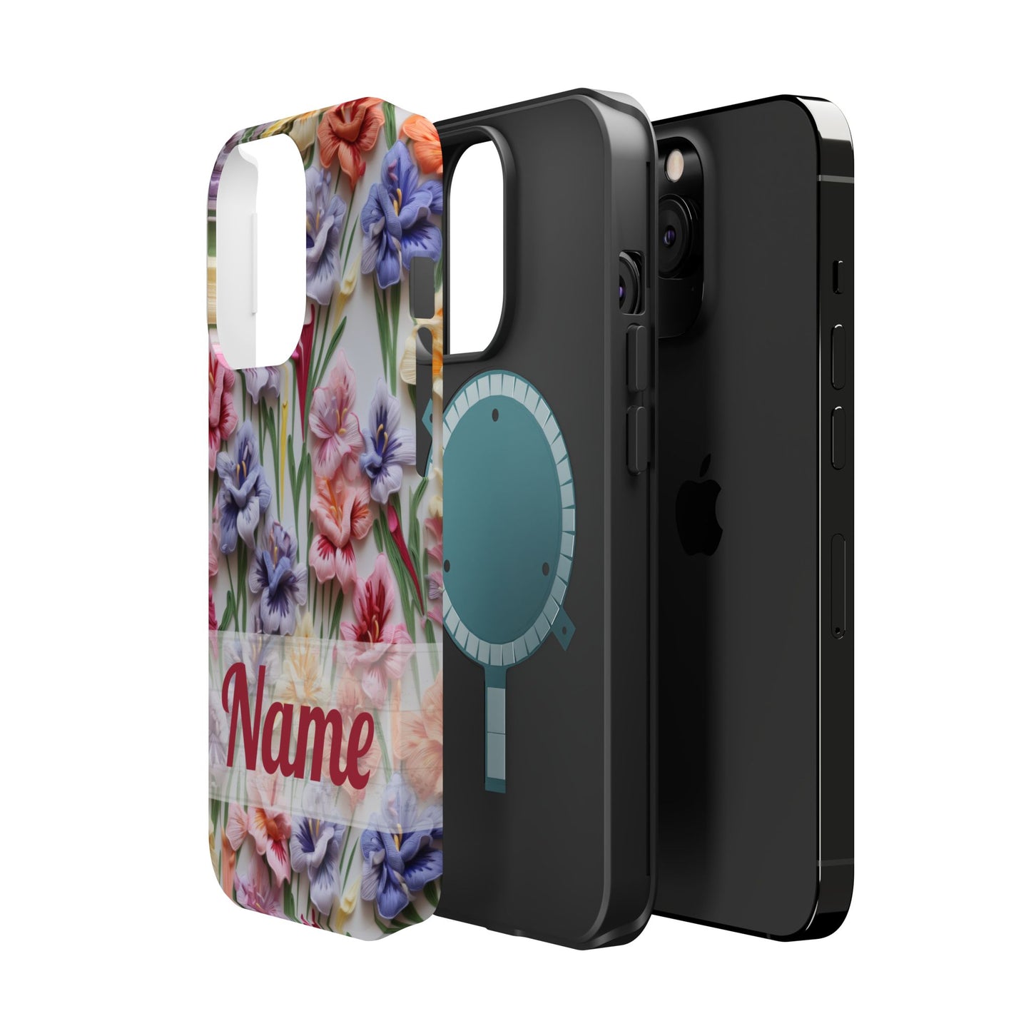 August Birth Flower Phone Case • 3D Gladiolus iPhone Cover • Pastel Floral MagSafe Gift