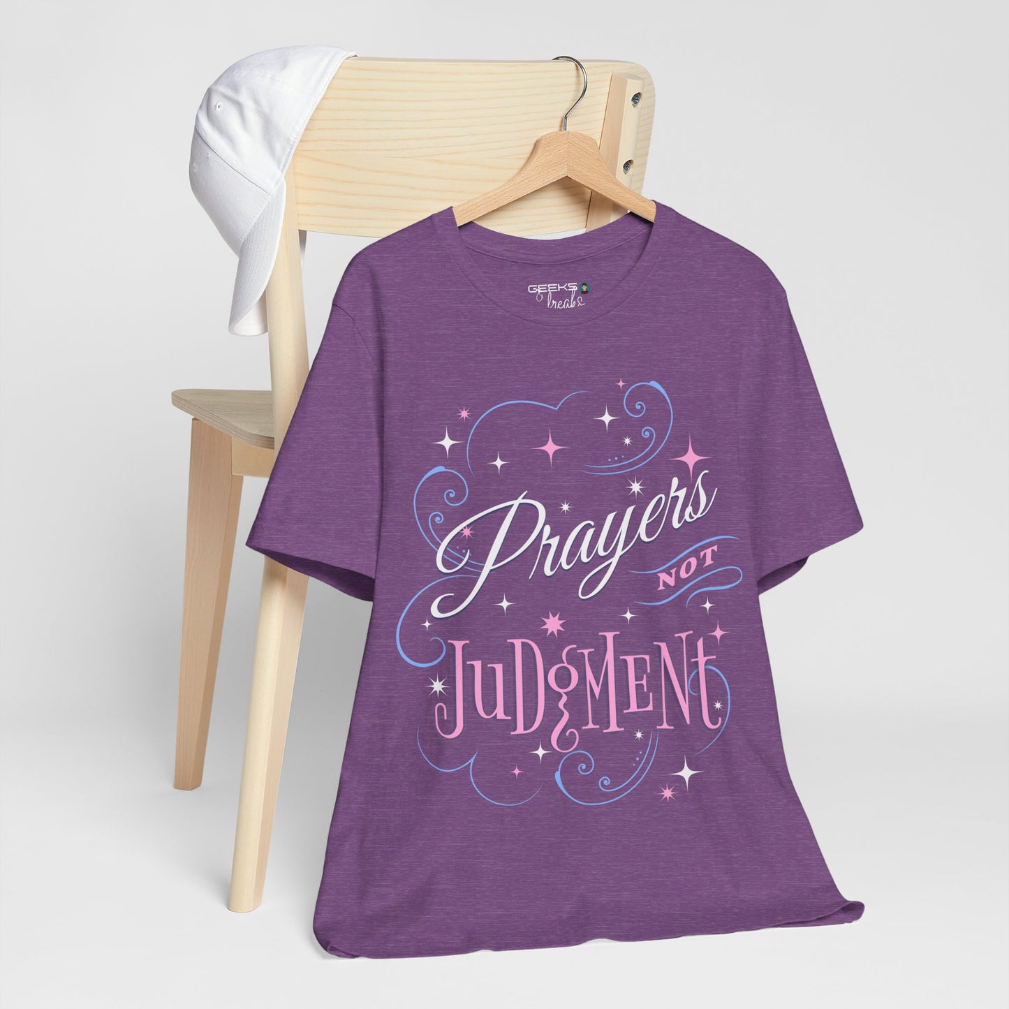 Prayers Not Judgment shirt - Bella Canvas 3001 Unisex Jersey Short Sleeve Tee Christian gift