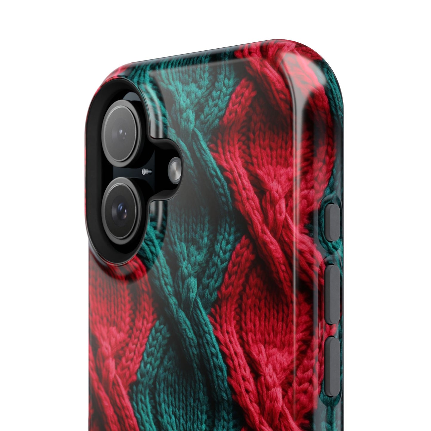 Vintage Christmas Crocheted Afghan Phone Case - Personalized Christmas Phone Case Impact-Resistant Case