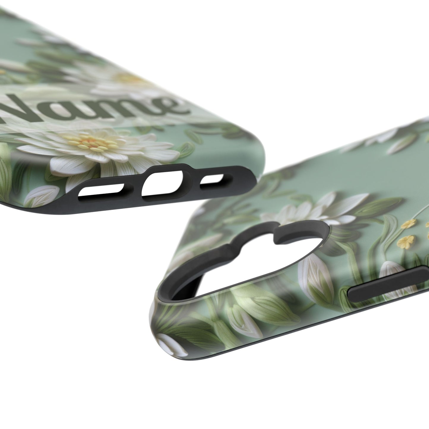 July Birth Flower Phone Case • Embroidered Water Lily iPhone Cover • Pastel MagSafe Gift