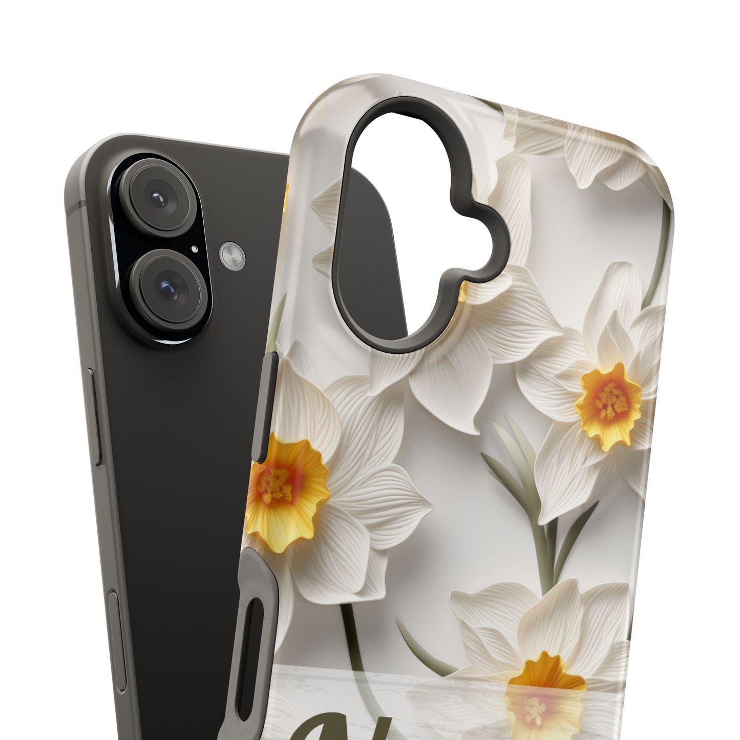 March Birth Flower Phone Case • 3D Daffodil iPhone Cover • Spring Floral MagSafe Gift