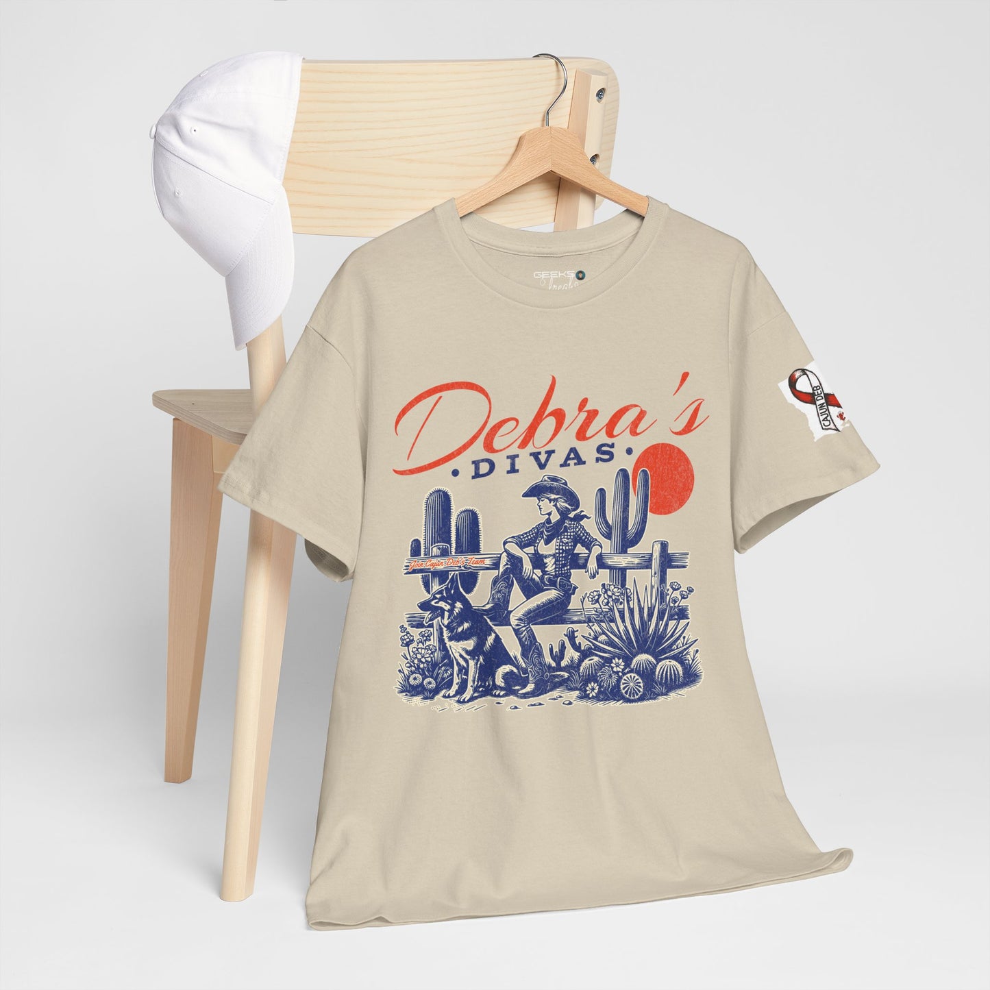 Debra’s Divas Cowgirl Tee | Vintage Western Gift Shirt GILDAN 5000 Desert Diva Unisex Heavy Cotton Tee, Cowgirl Western Shirt,Trendy Graphic Tee, Gift for Dog Lovers, Vintage Desert Style