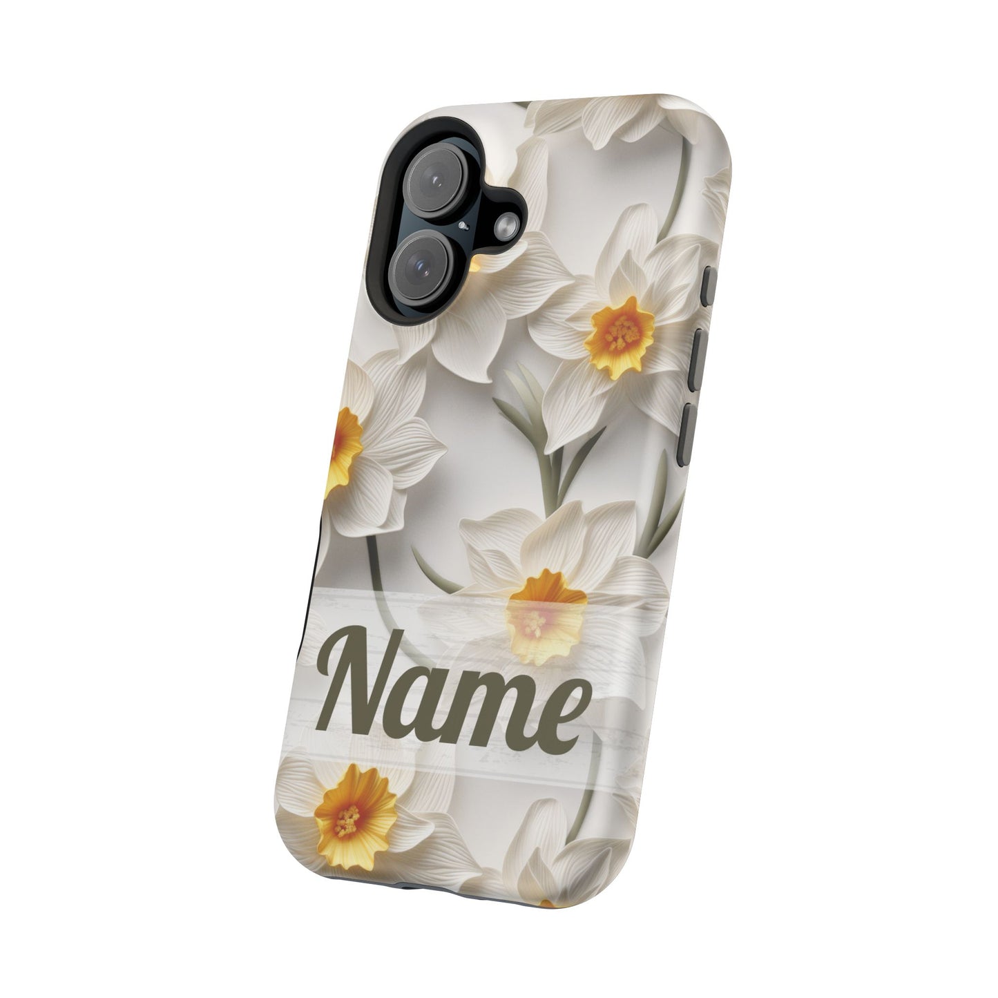 March Birth Flower Phone Case • 3D Daffodil iPhone Cover • Spring Floral MagSafe Gift