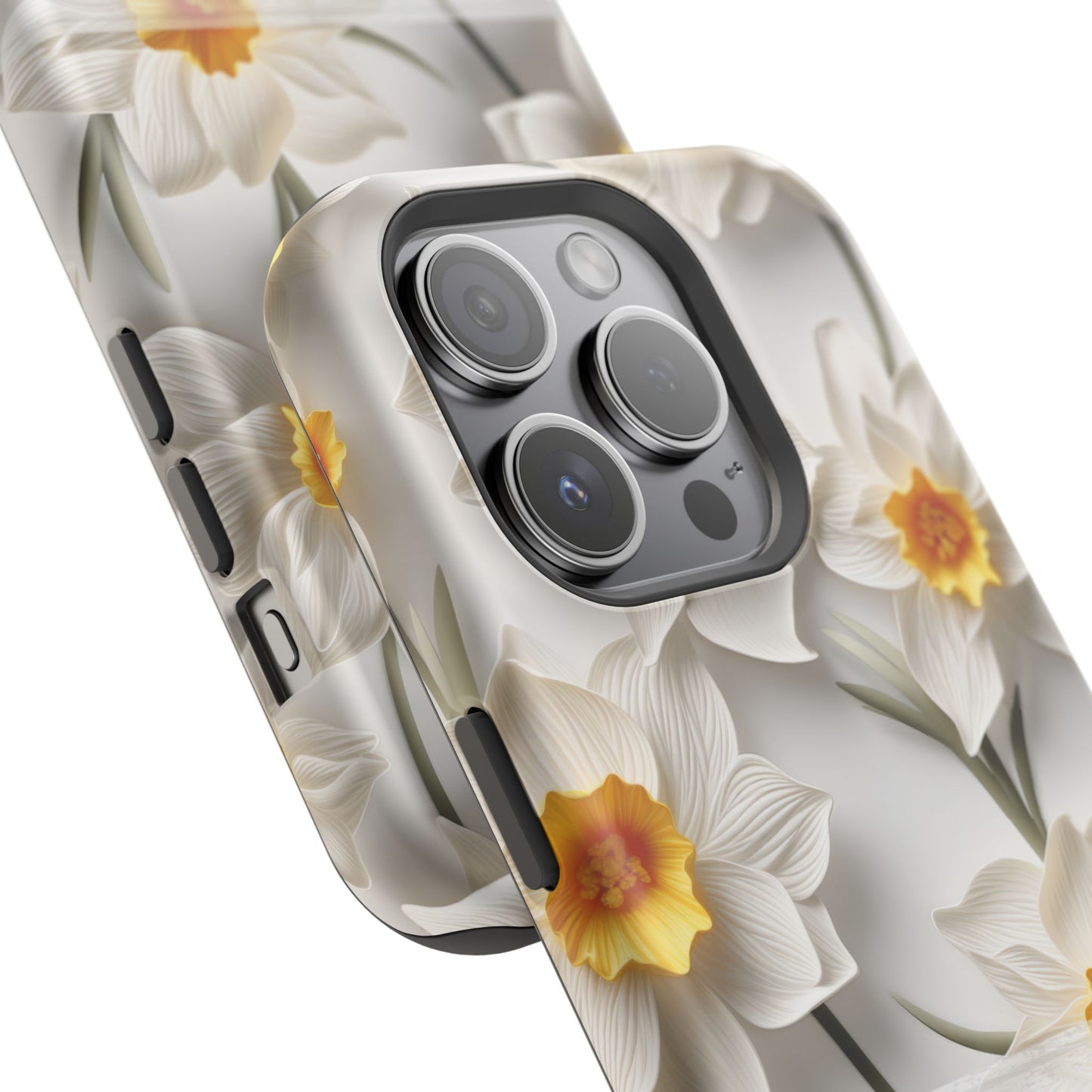 March Birth Flower Phone Case • 3D Daffodil iPhone Cover • Spring Floral MagSafe Gift