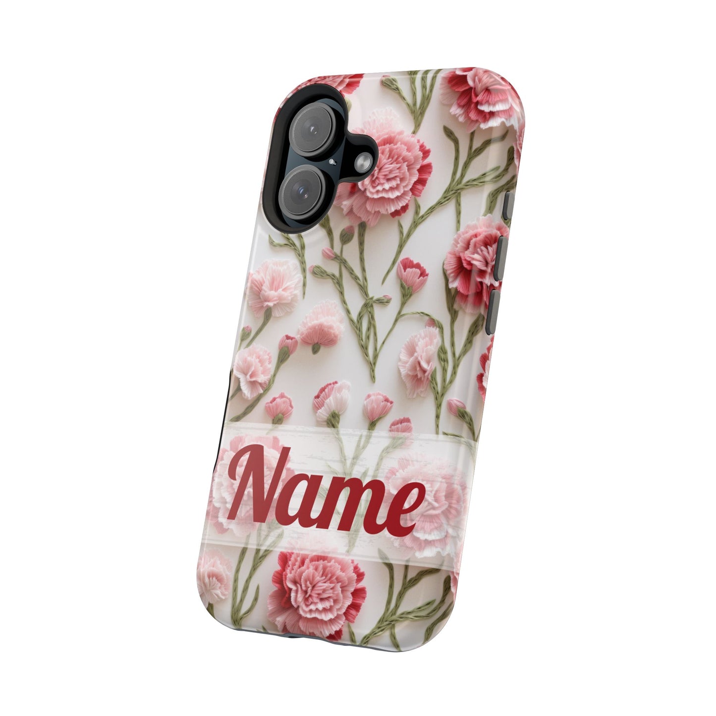 January Birth Flower Phone Case • Pink Carnation iPhone Cover • MagSafe Gift for Her
