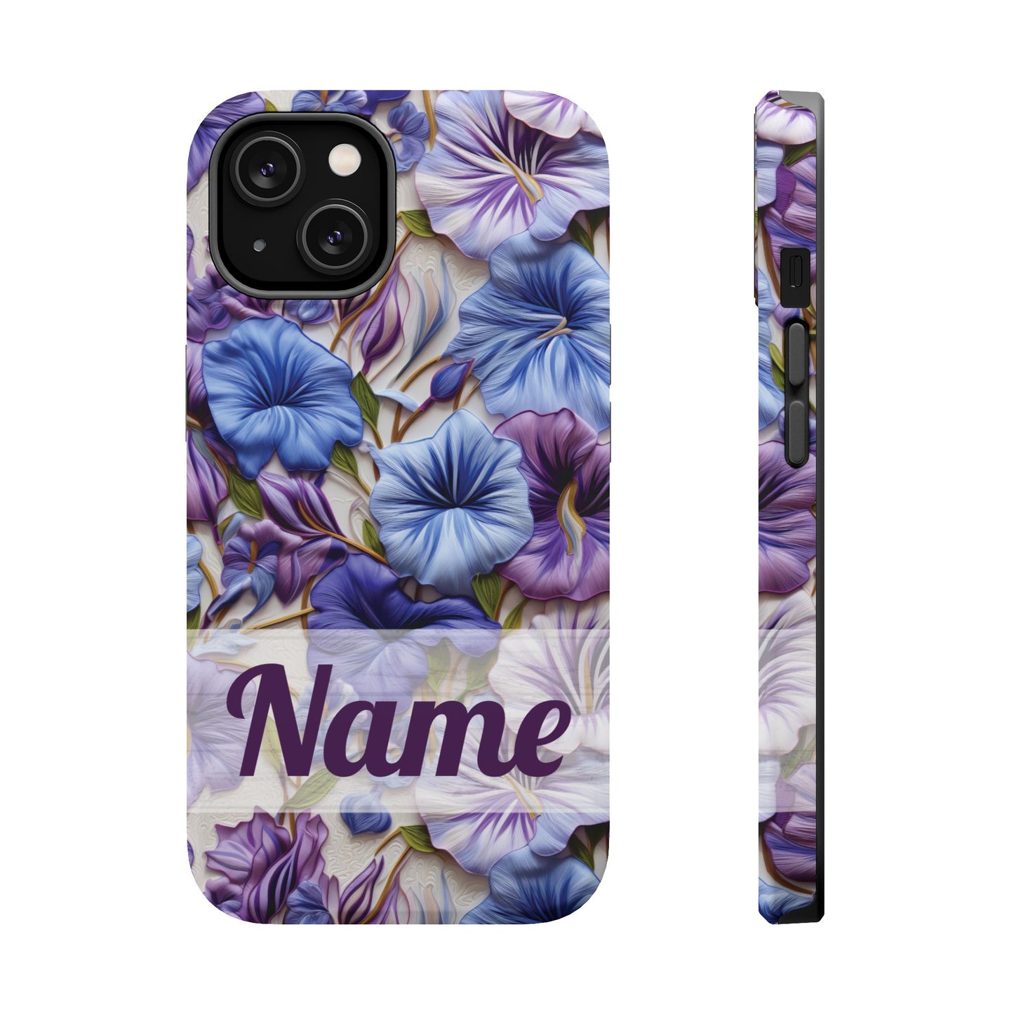 September Birth Flower Phone Case • Morning Glory iPhone Cover • Purple MagSafe Gift