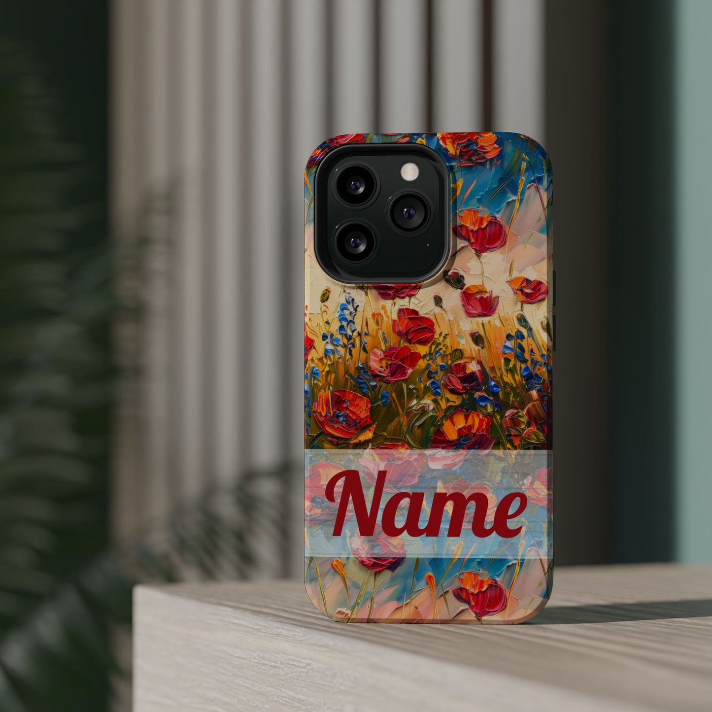 August Birth Flower Phone Case • Red Poppies Poppy iPhone Cover • Colorful Floral MagSafe Gift