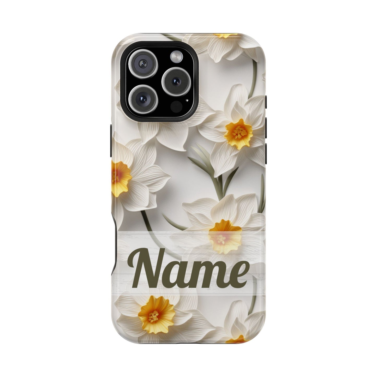March Birth Flower Phone Case • 3D Daffodil iPhone Cover • Spring Floral MagSafe Gift