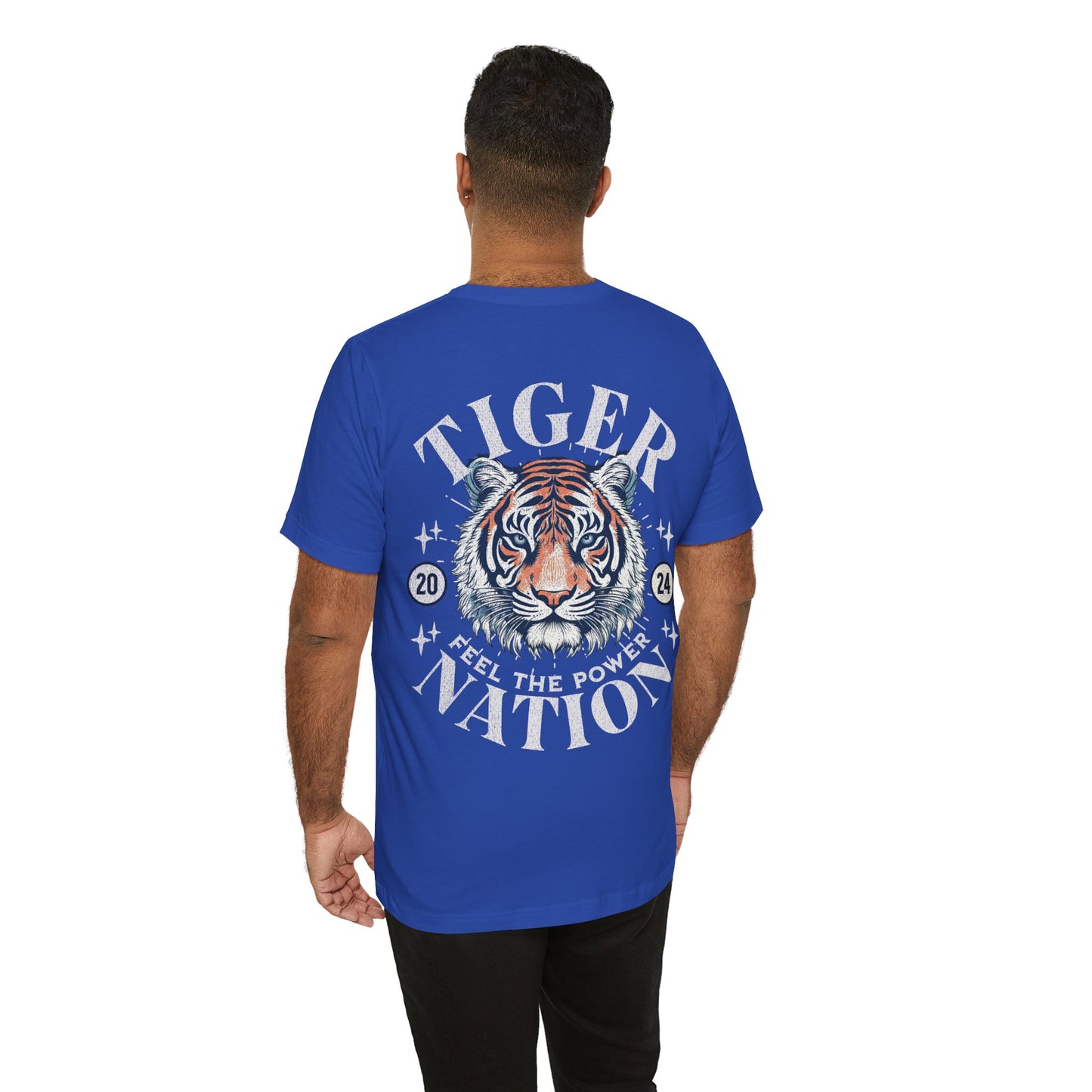 Tiger Nation Two-Sided Graphic T-shirt - Bella Canvas 3001 Unisex Jersey Short Sleeve Tee