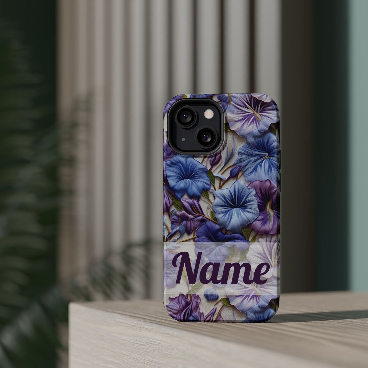 September Birth Flower Phone Case • Morning Glory iPhone Cover • Purple MagSafe Gift