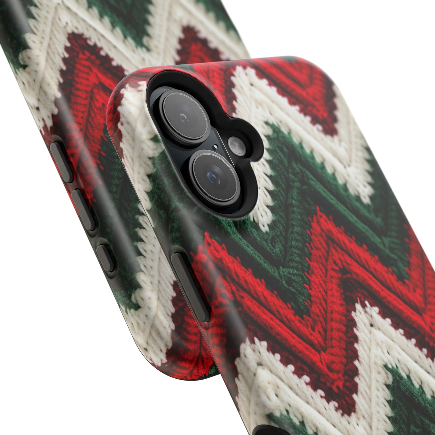 Vintage Christmas Crocheted Afghan Phone Case - Personalized Christmas Phone Case Impact-Resistant Case