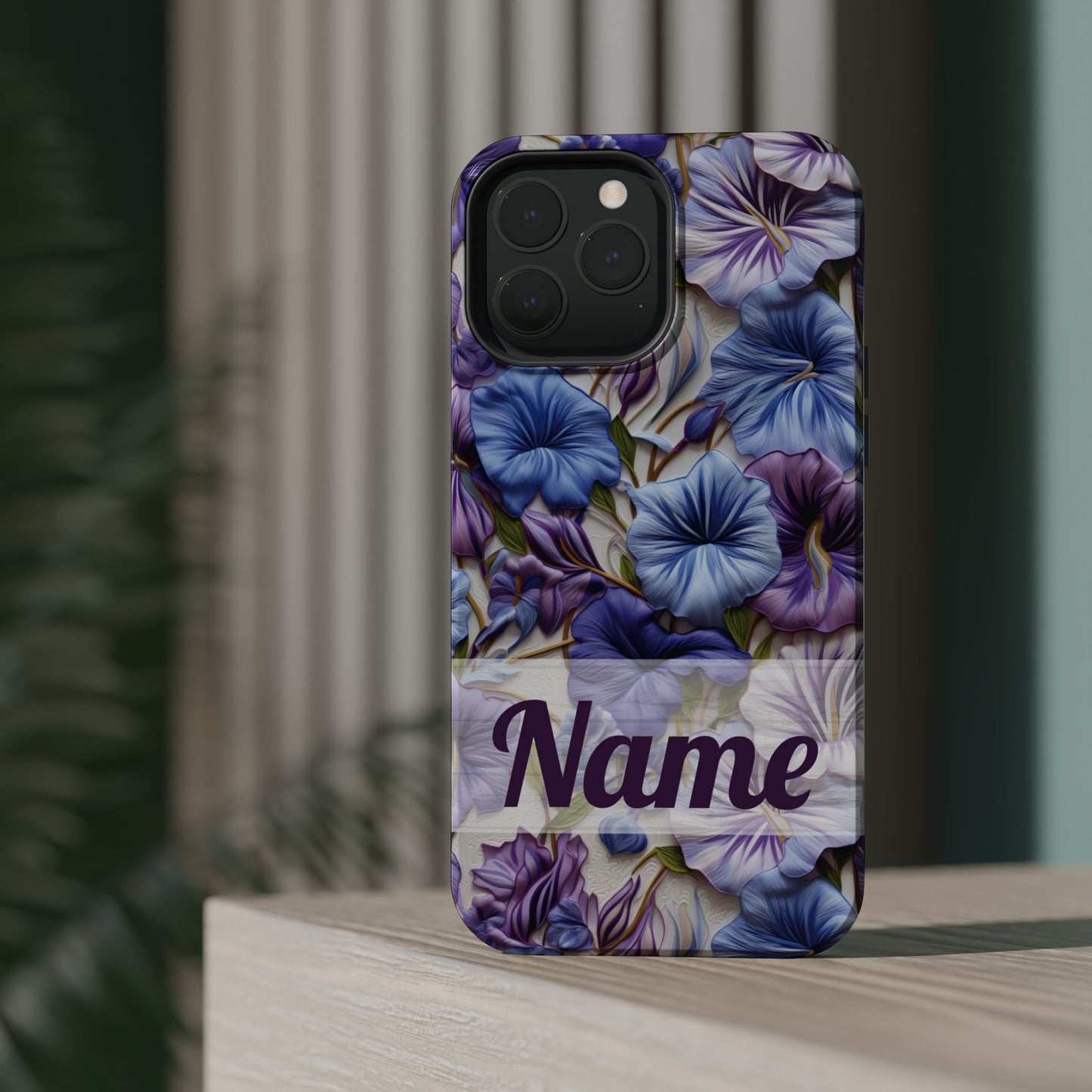 September Birth Flower Phone Case • Morning Glory iPhone Cover • Purple MagSafe Gift