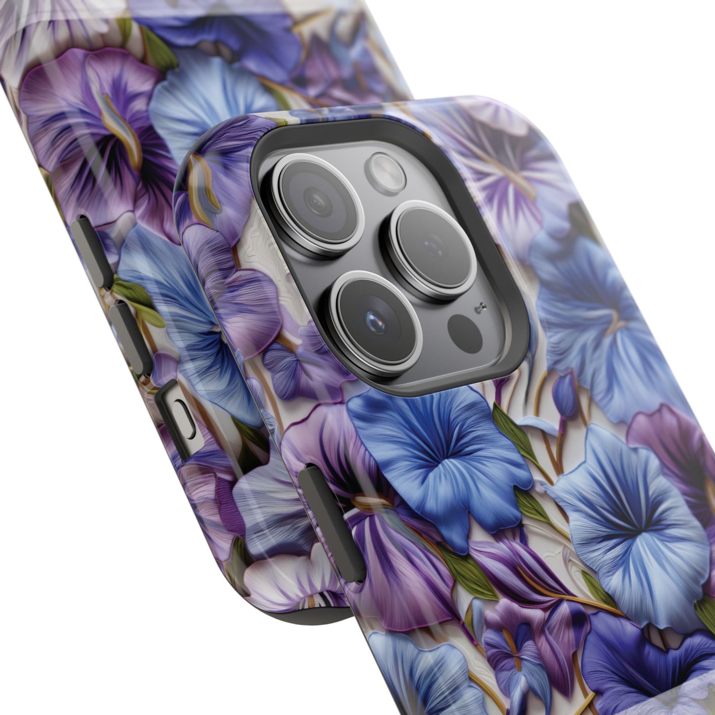 September Birth Flower Phone Case • Morning Glory iPhone Cover • Purple MagSafe Gift