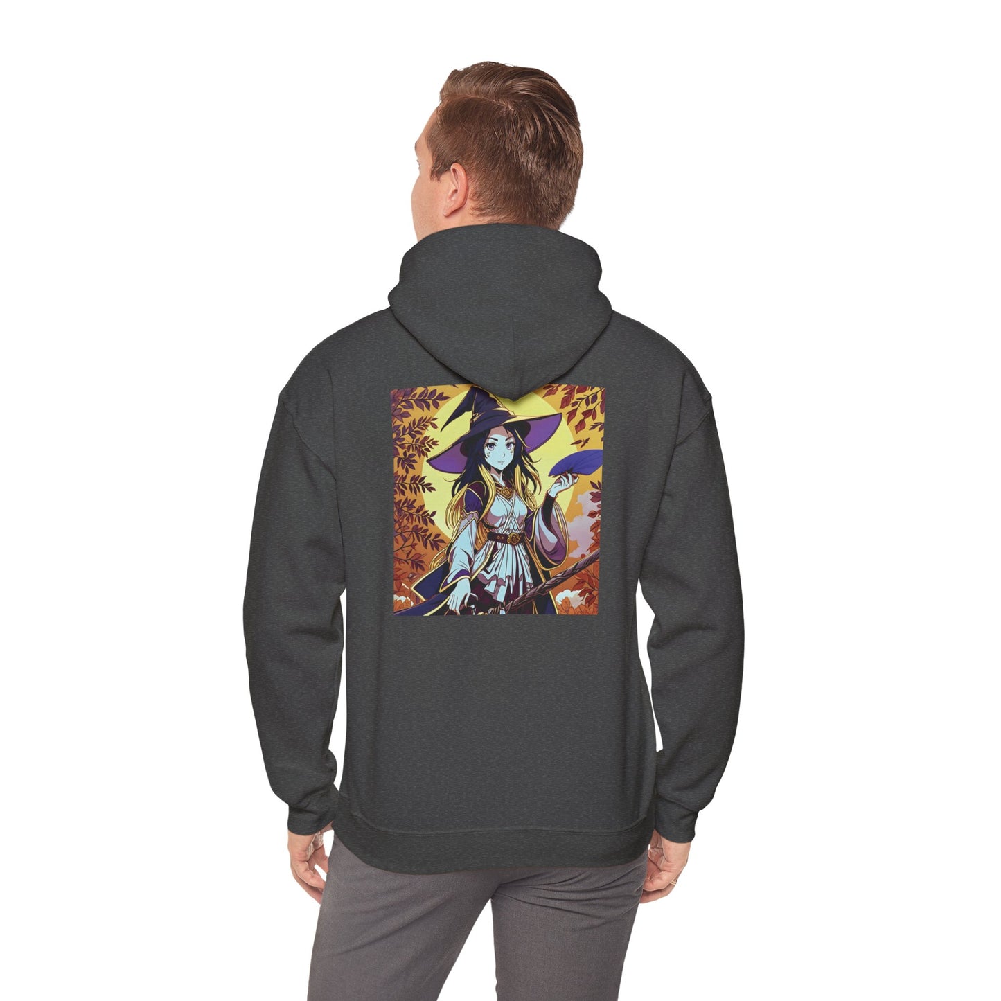 Anime Hoodie Witch Halloween Unisex Heavy Blend™ Hooded Sweatshirt Gildan 18500