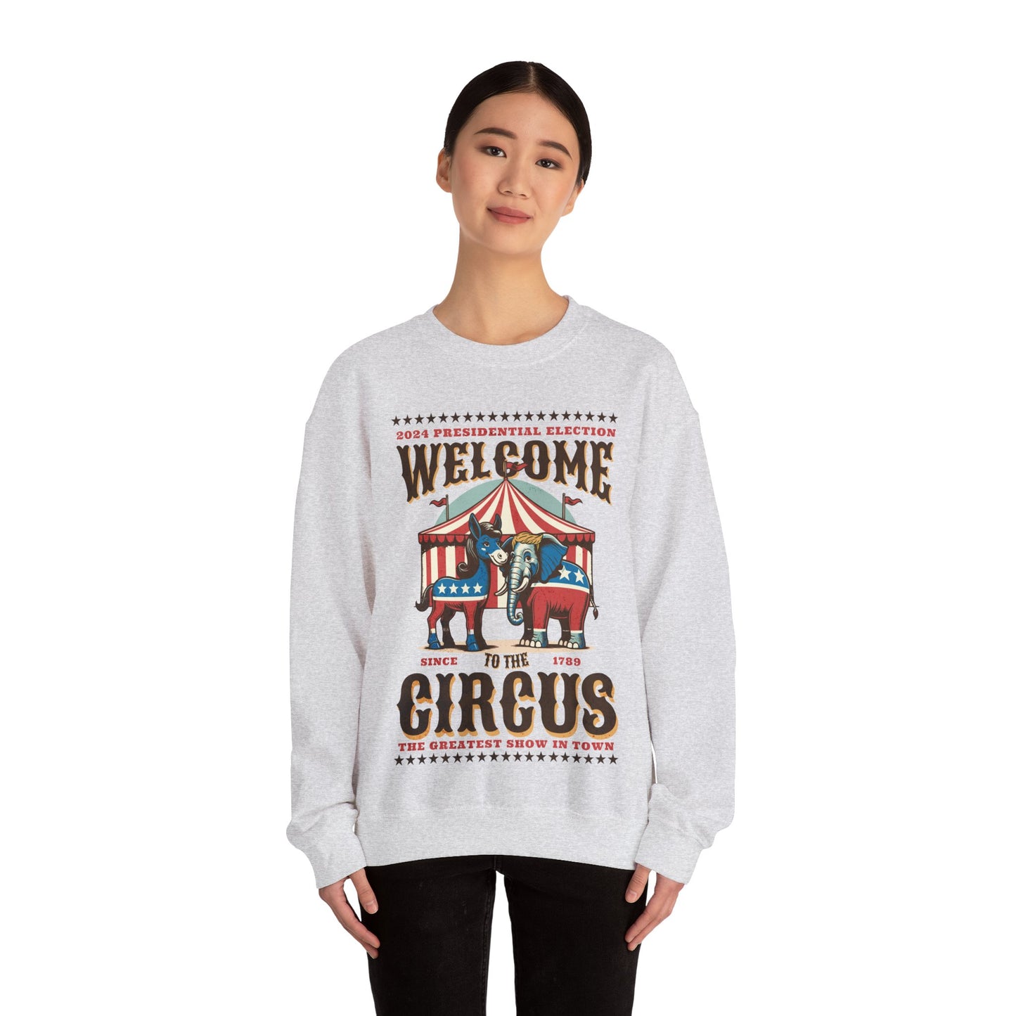 Political Election Circus 2024 - Gildan 18000 Unisex Crewneck sweatshirt