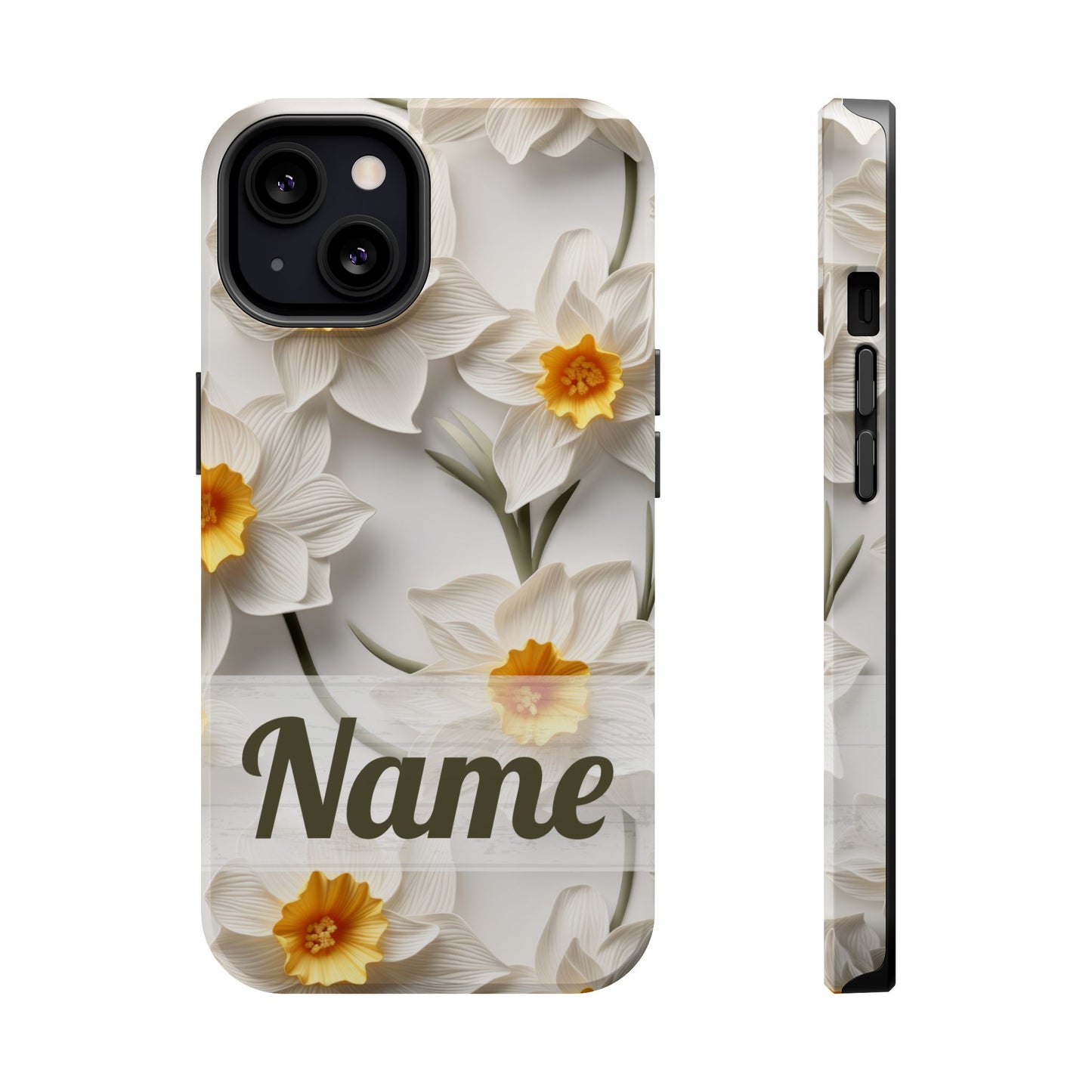 March Birth Flower Phone Case • 3D Daffodil iPhone Cover • Spring Floral MagSafe Gift