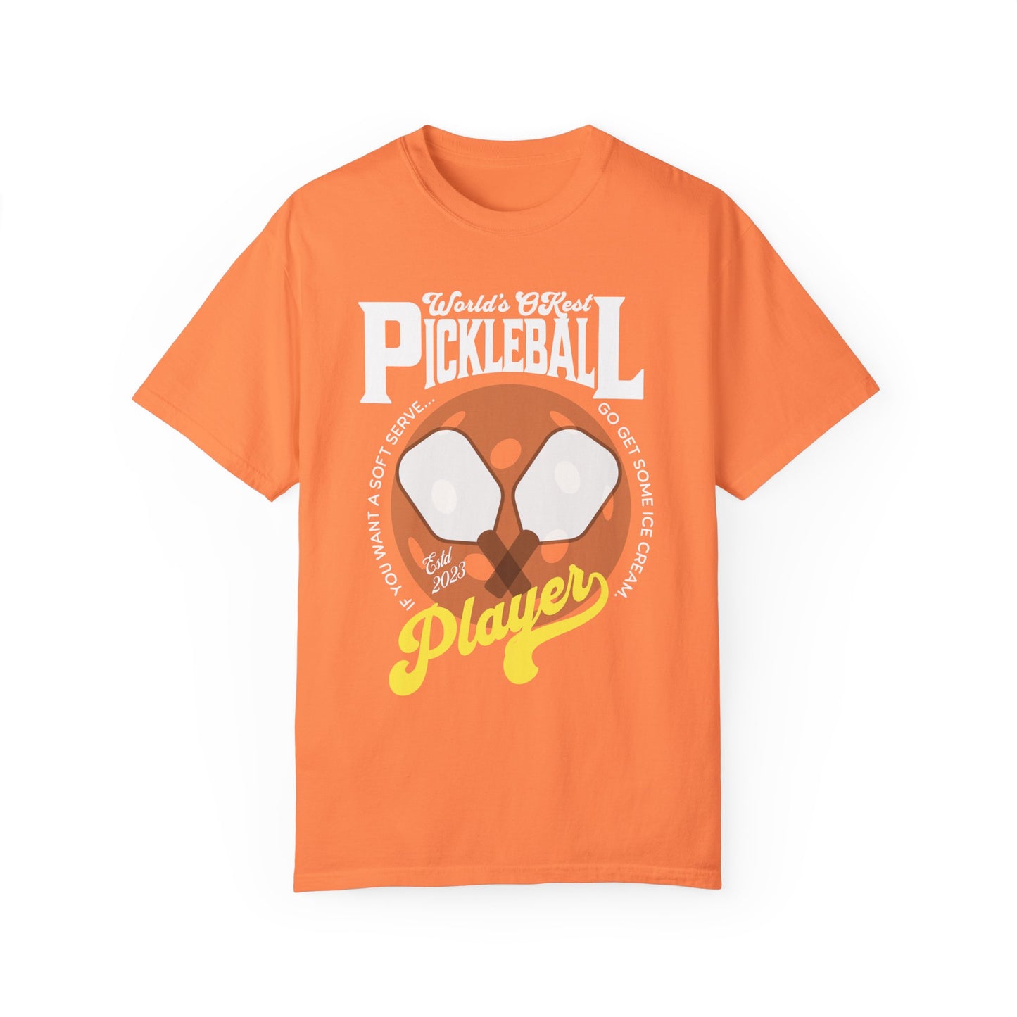 World's OKest Pickleball Player T-Shirt - Unisex Tee COMFORT COLORS funny pickleball shirt