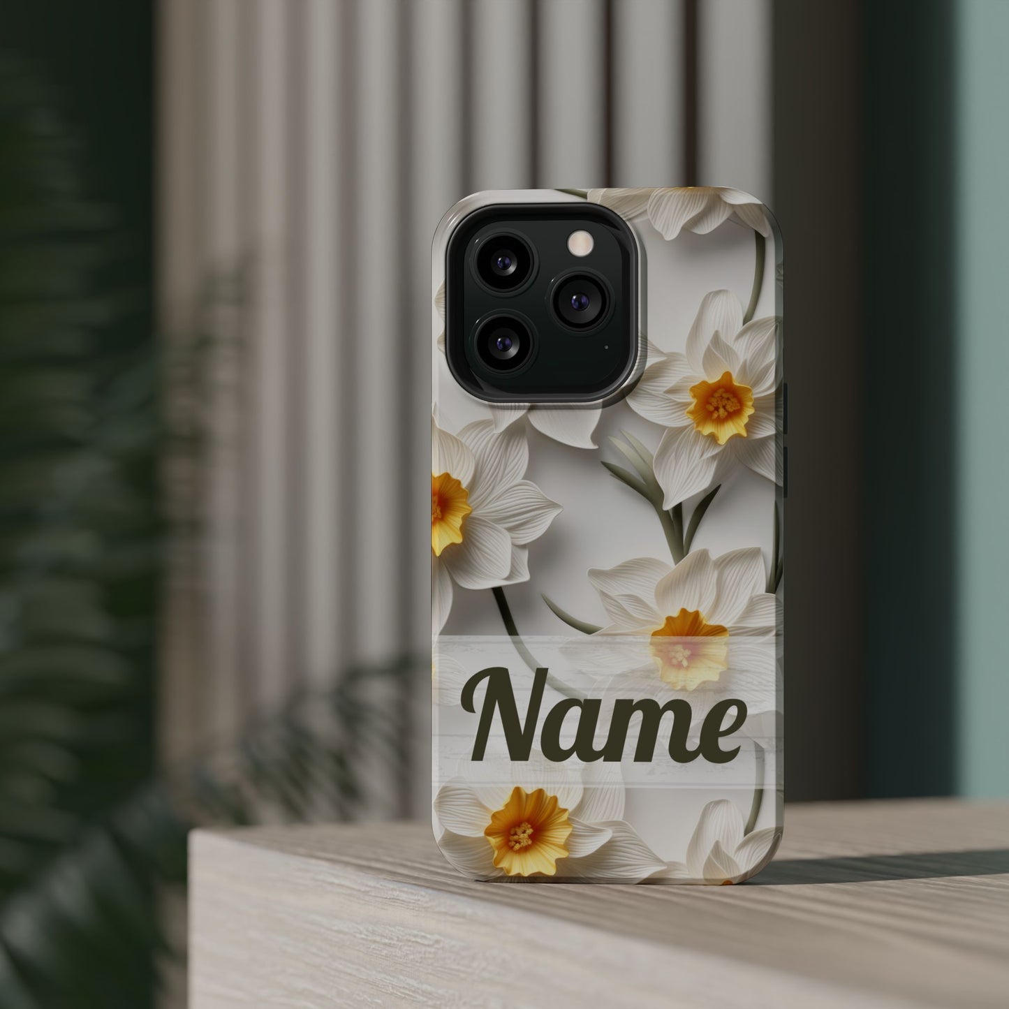 March Birth Flower Phone Case • 3D Daffodil iPhone Cover • Spring Floral MagSafe Gift