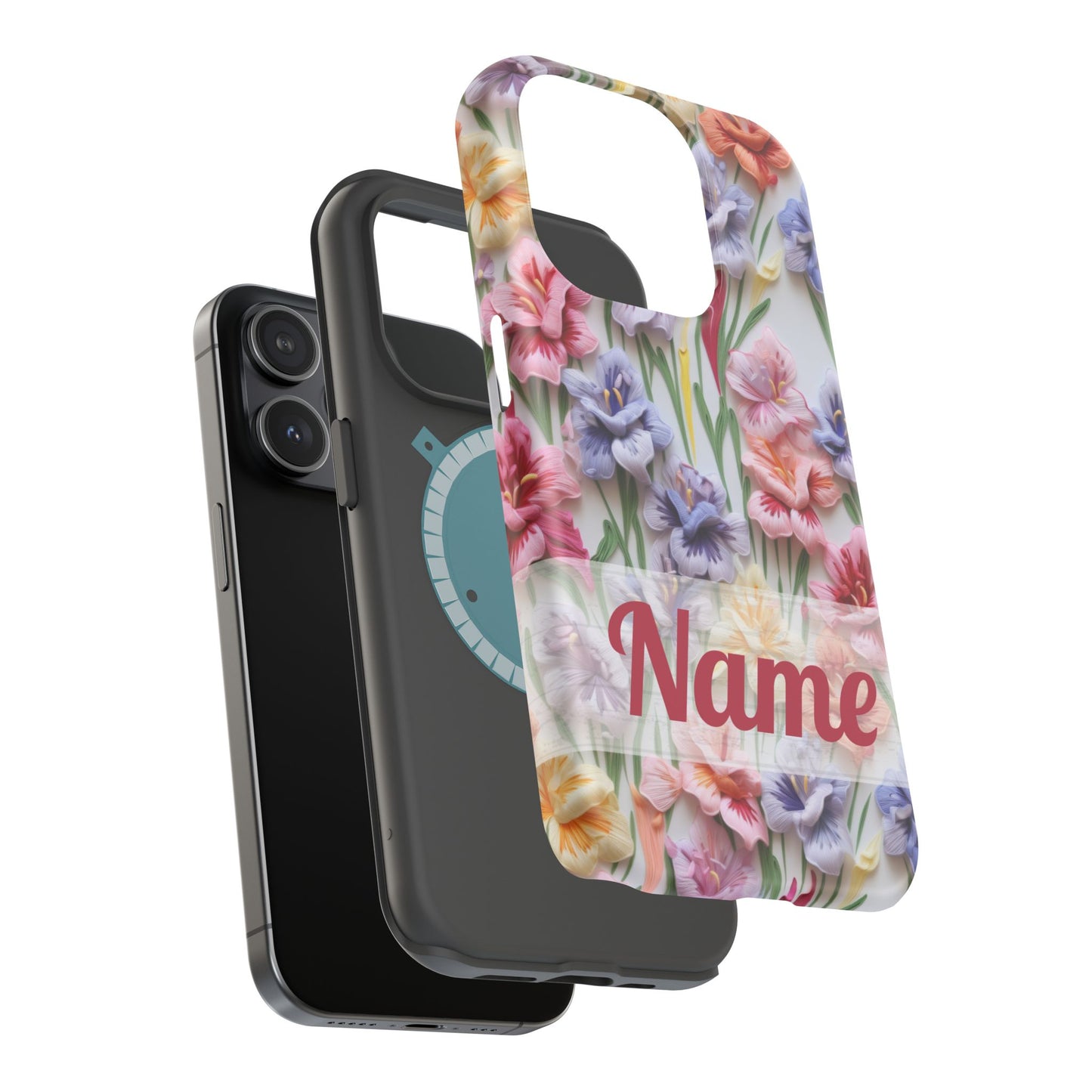 August Birth Flower Phone Case • 3D Gladiolus iPhone Cover • Pastel Floral MagSafe Gift