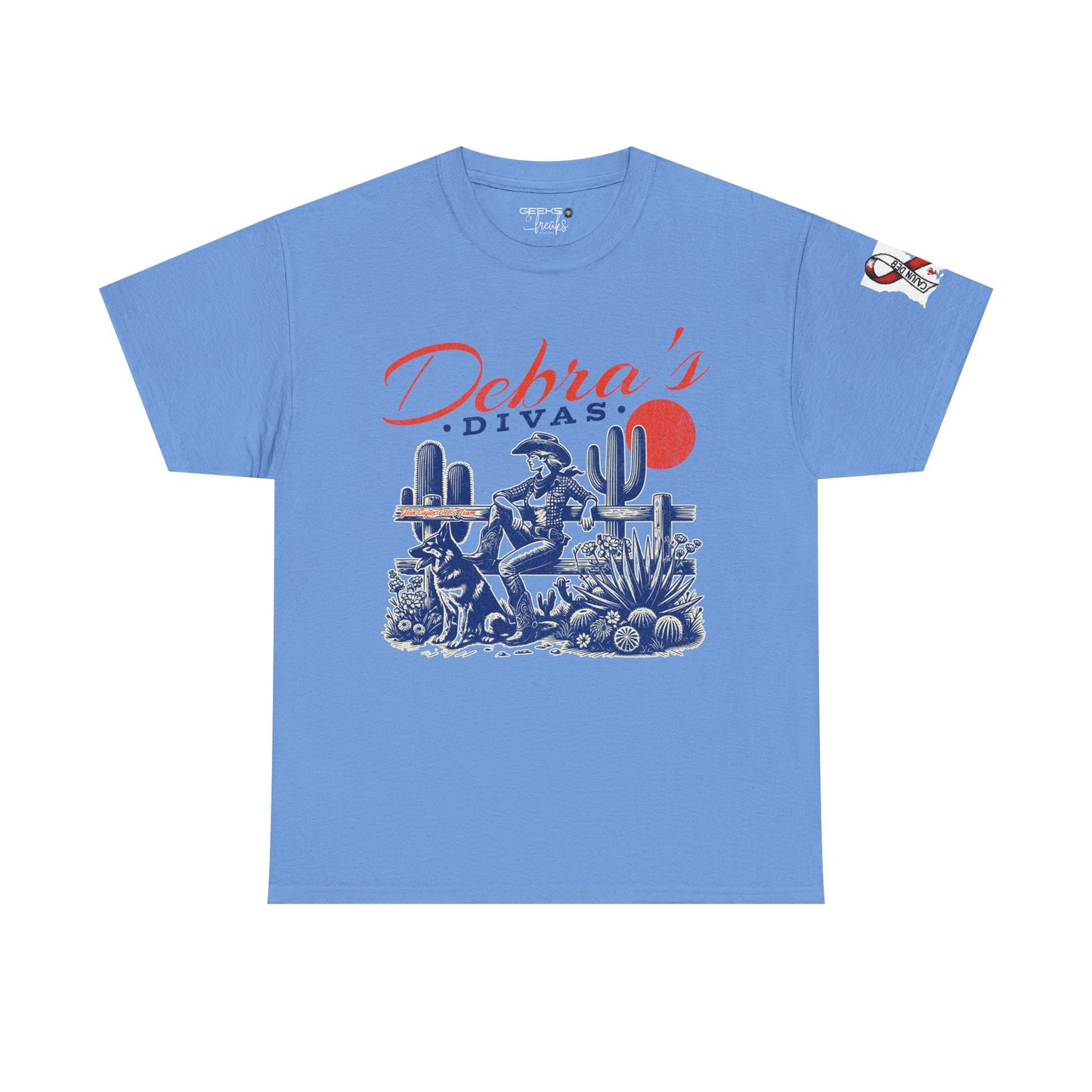 Debra’s Divas Cowgirl Tee | Vintage Western Gift Shirt GILDAN 5000 Desert Diva Unisex Heavy Cotton Tee, Cowgirl Western Shirt,Trendy Graphic Tee, Gift for Dog Lovers, Vintage Desert Style