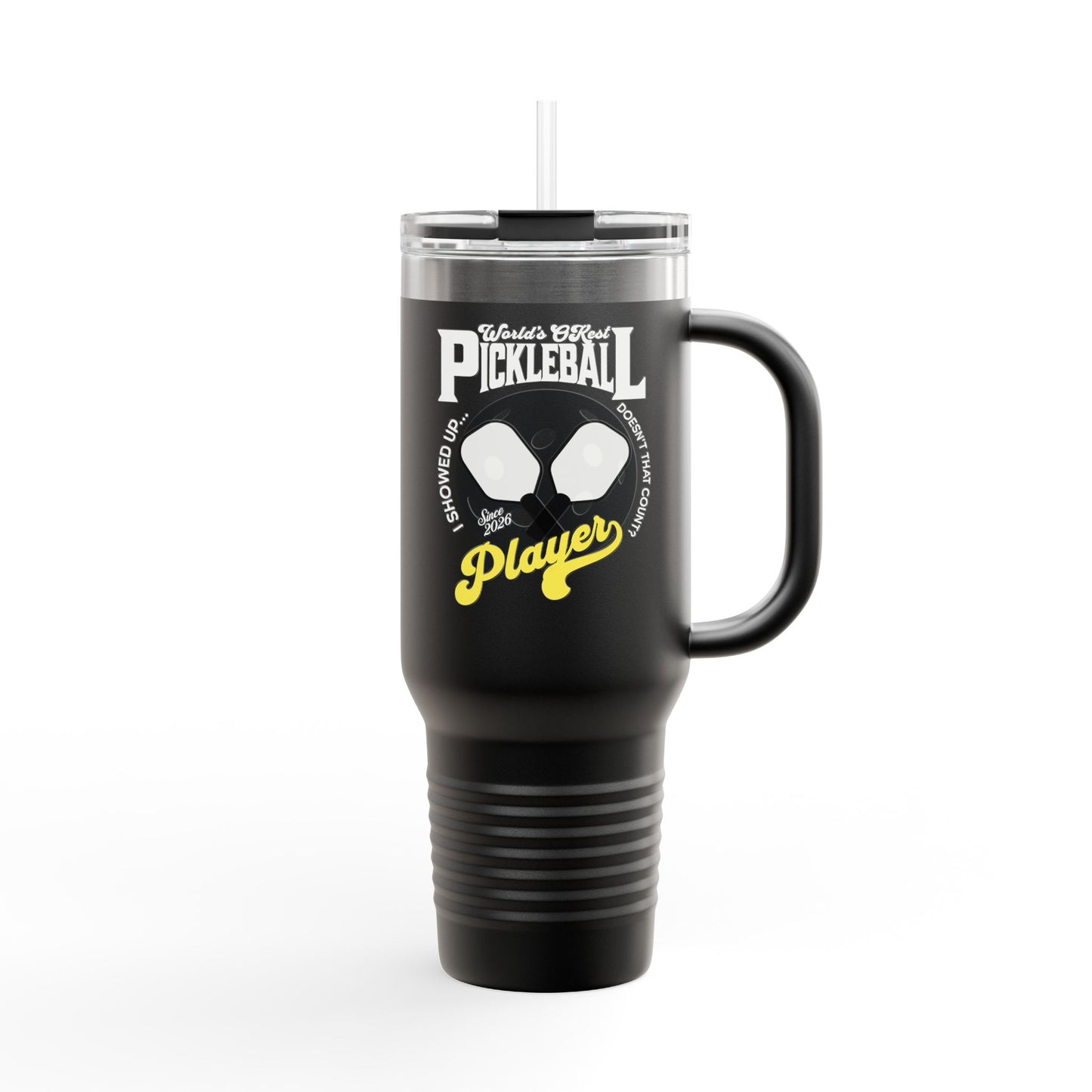 World's OK'est Pickleball Player, Funny pickleball gift, Insulated Travel Mug, 40oz