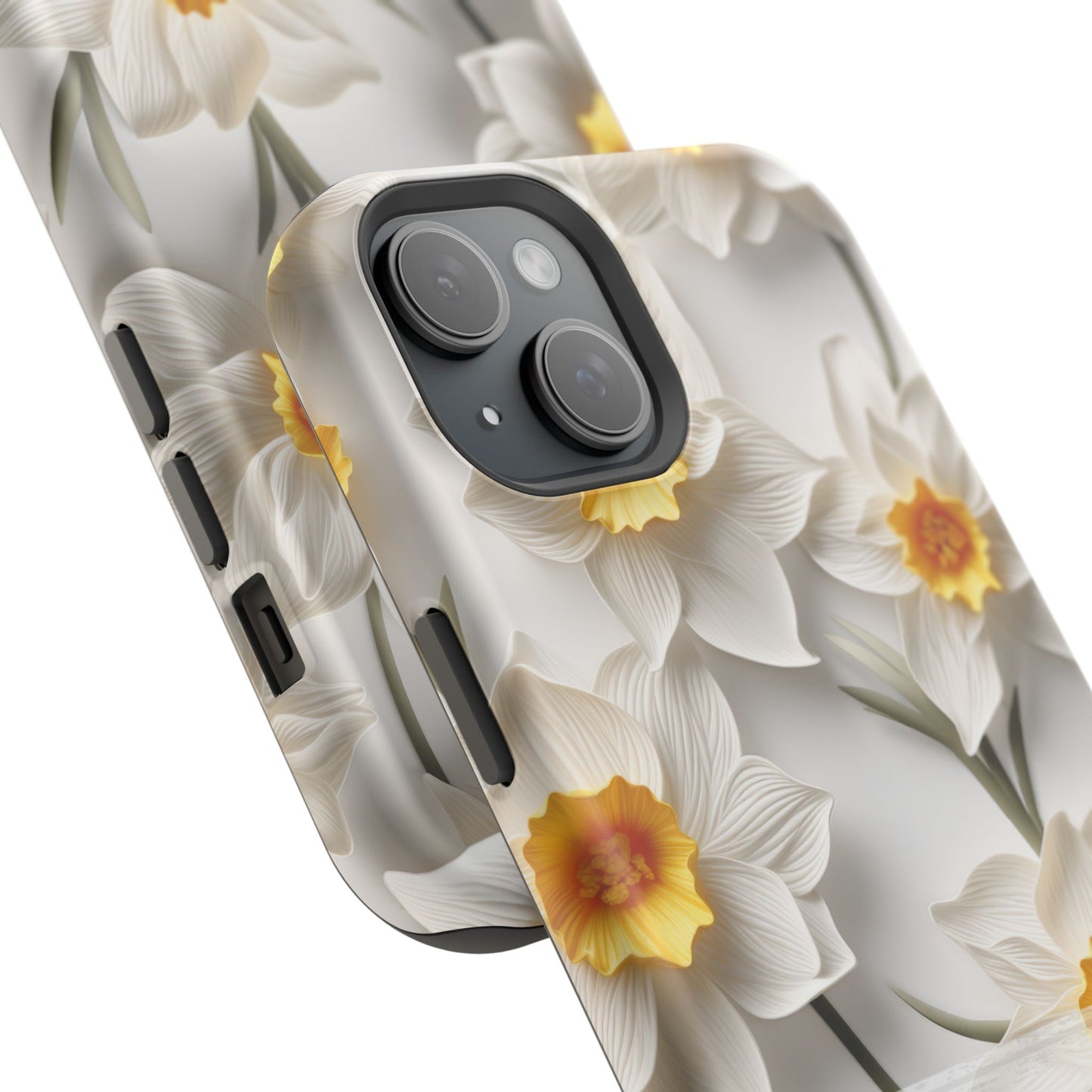 March Birth Flower Phone Case • 3D Daffodil iPhone Cover • Spring Floral MagSafe Gift