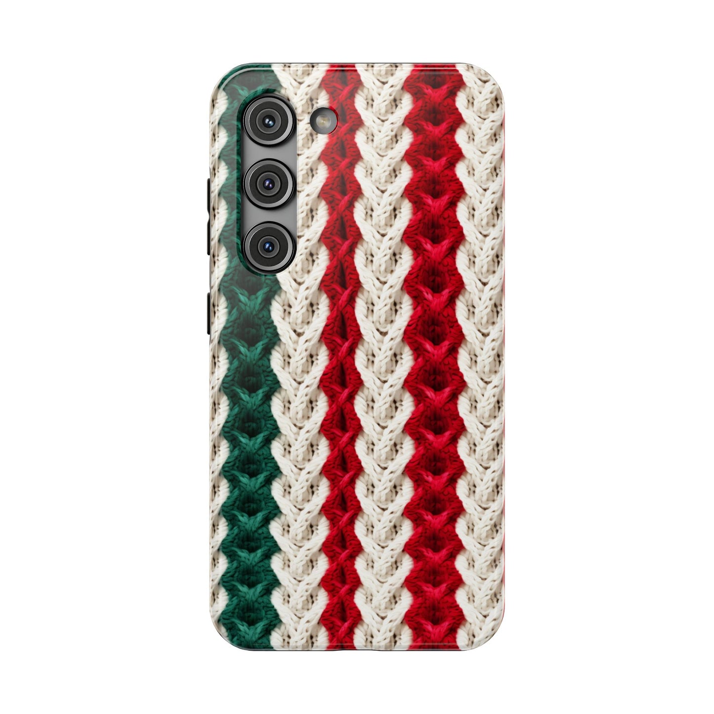 Vintage Christmas Crocheted Afghan Phone Case - Christmas Phone Case Impact-Resistant Case