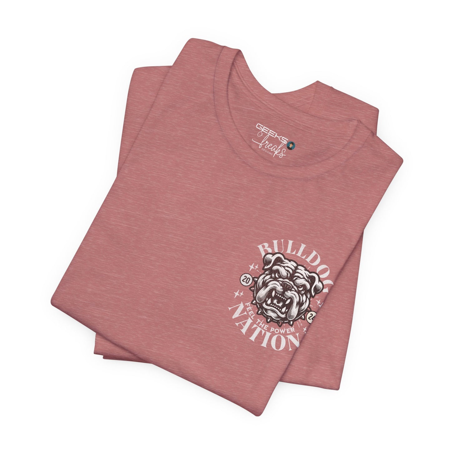 Bulldog Nation POCKET DESIGN - Bella Canvas 3001 Unisex Jersey Short Sleeve Tee