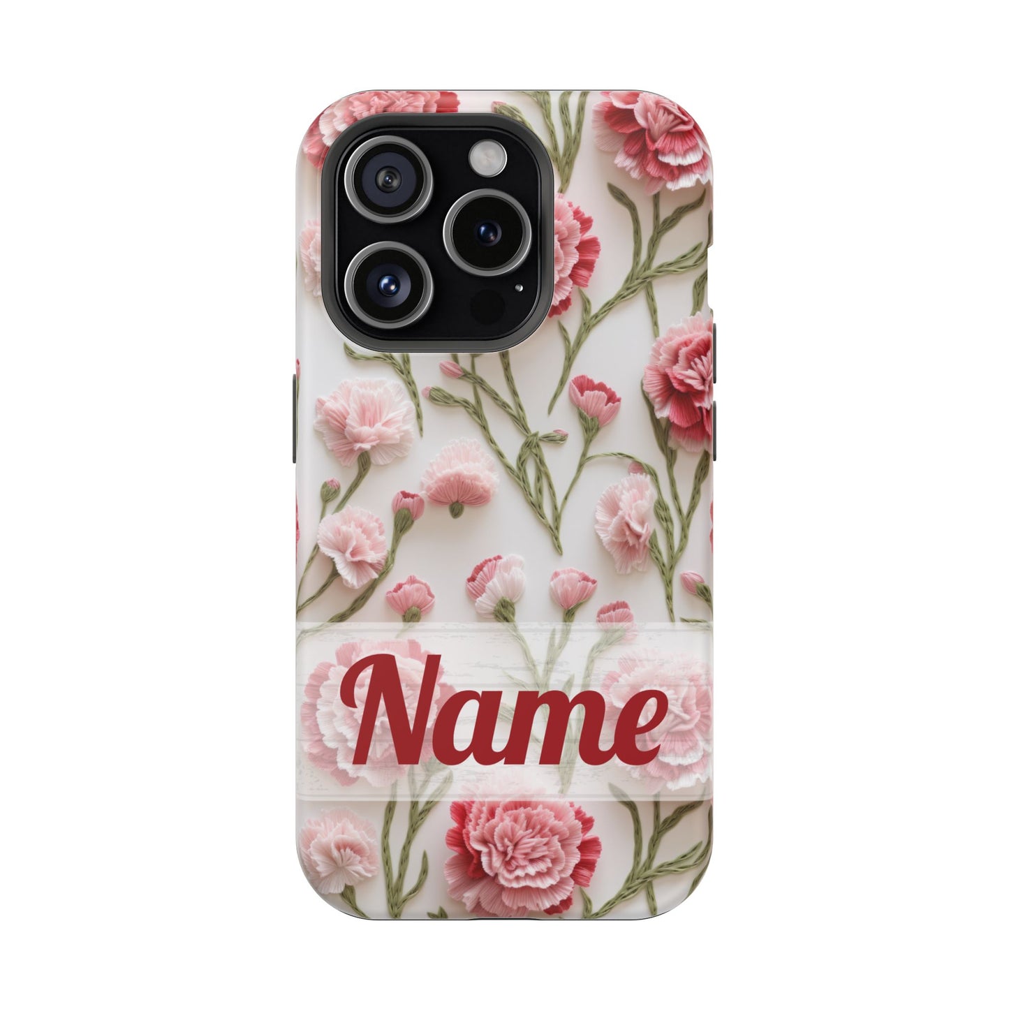 January Birth Flower Phone Case • Pink Carnation iPhone Cover • MagSafe Gift for Her