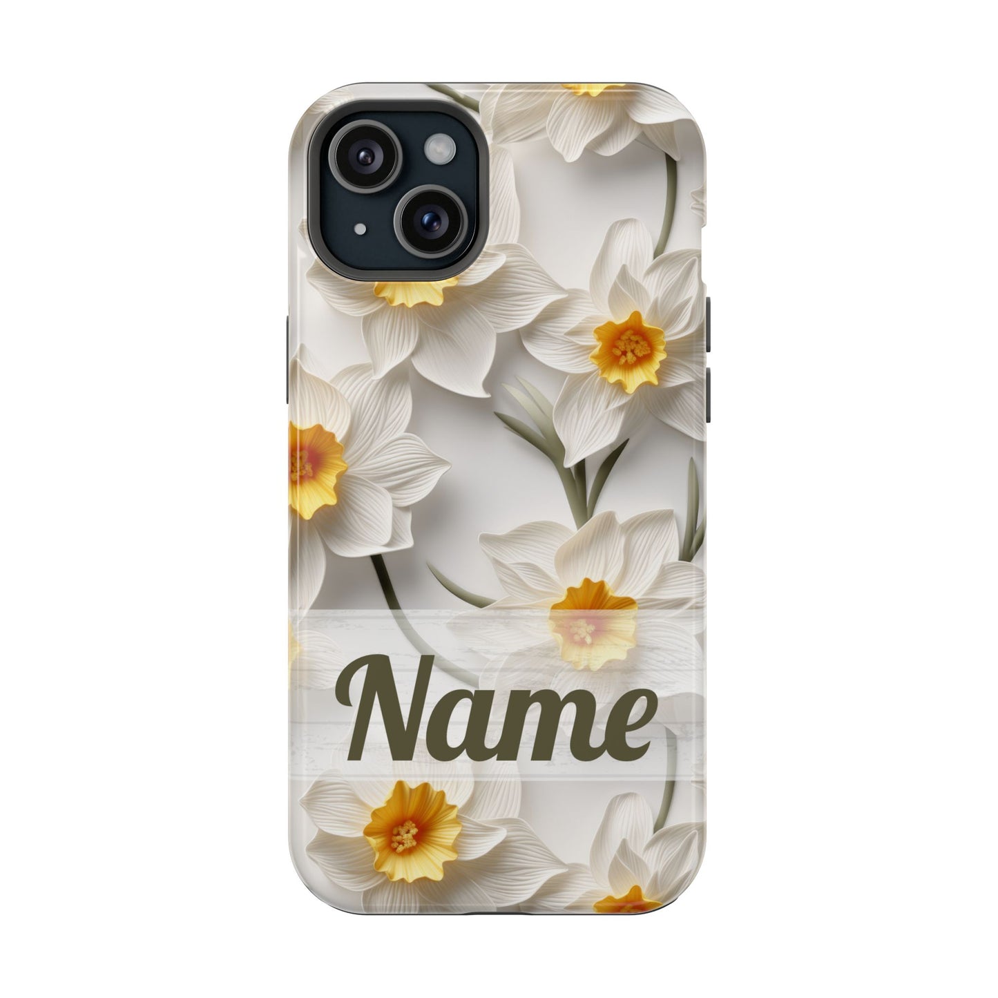March Birth Flower Phone Case • 3D Daffodil iPhone Cover • Spring Floral MagSafe Gift