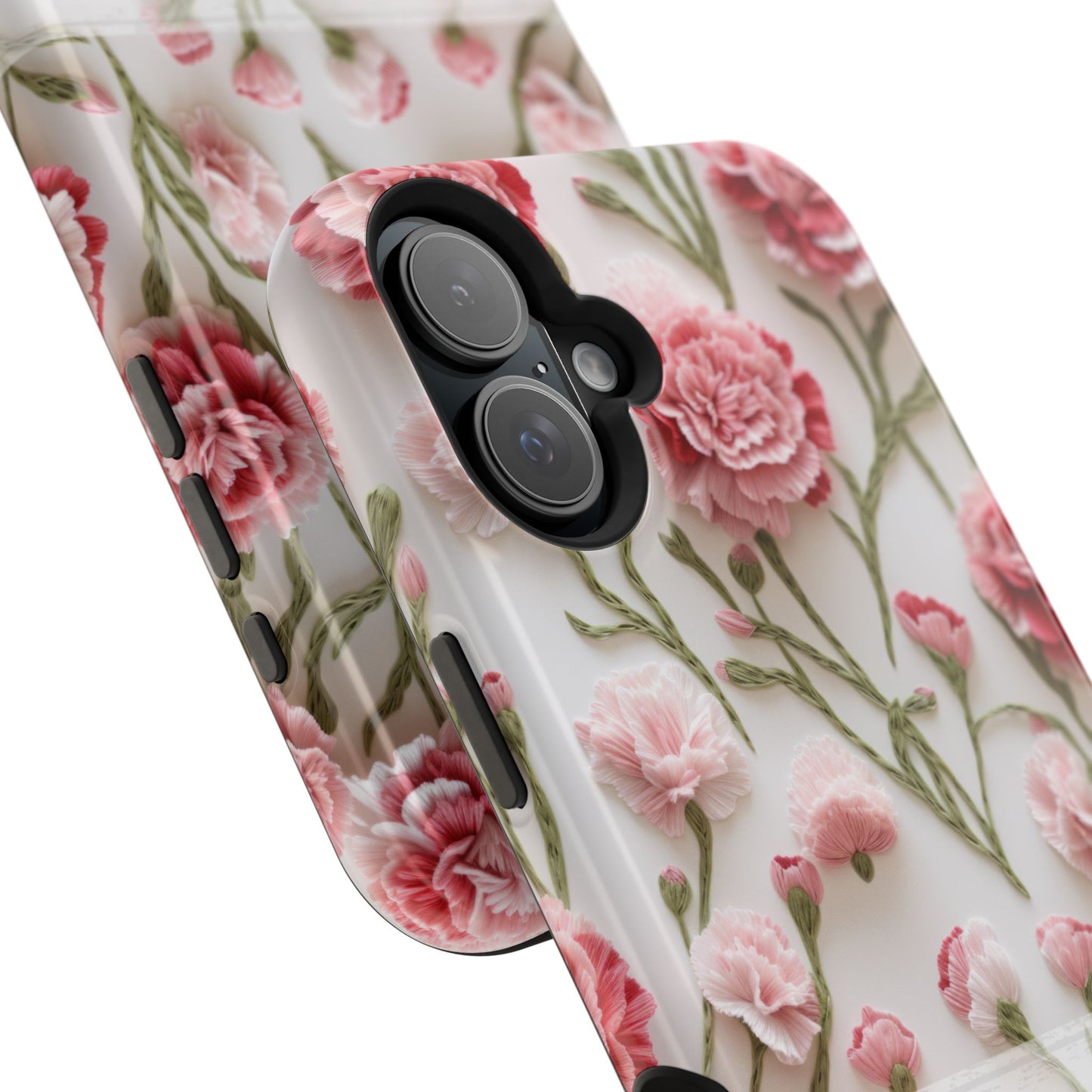 January Birth Flower Phone Case • Pink Carnation iPhone Cover • MagSafe Gift for Her