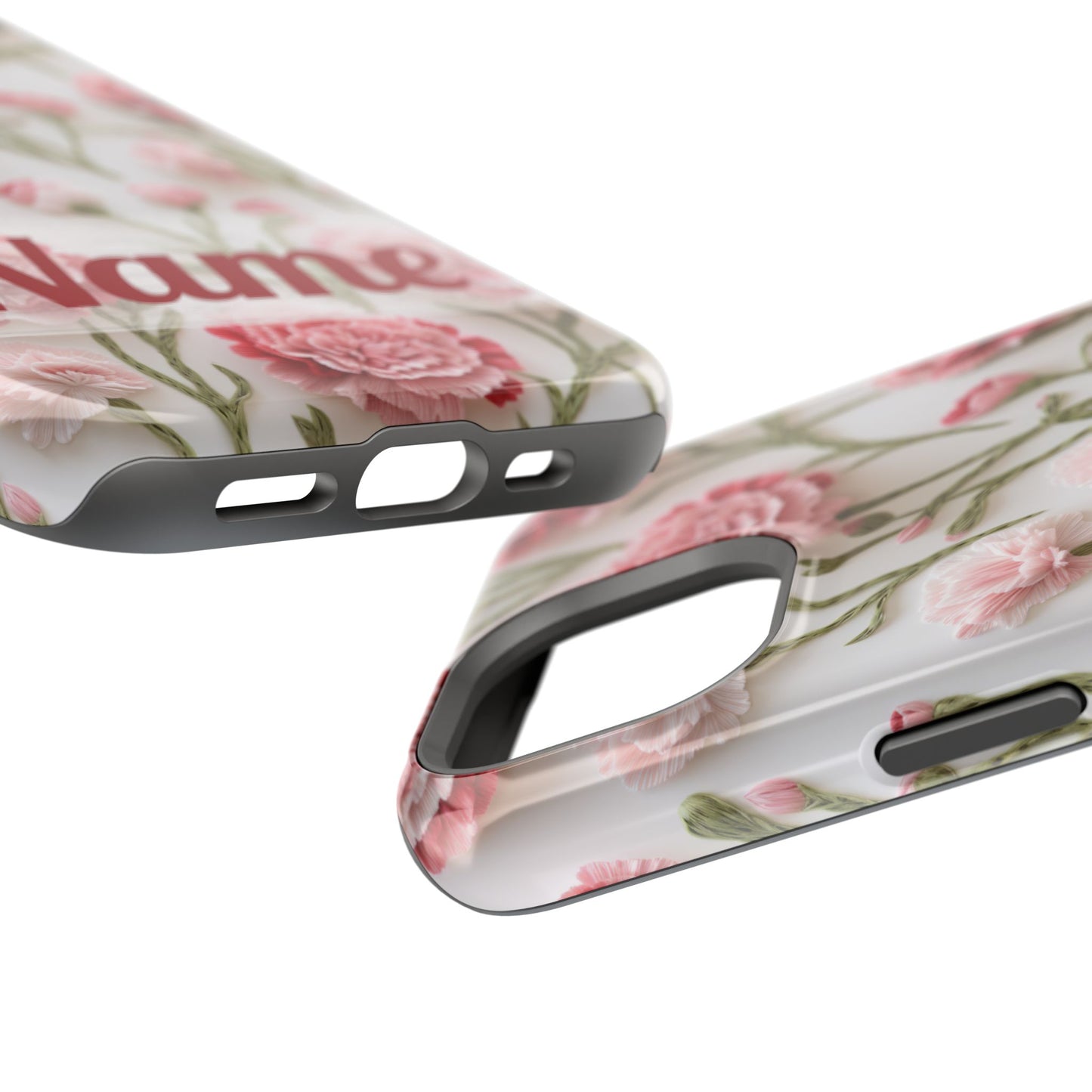 January Birth Flower Phone Case • Pink Carnation iPhone Cover • MagSafe Gift for Her