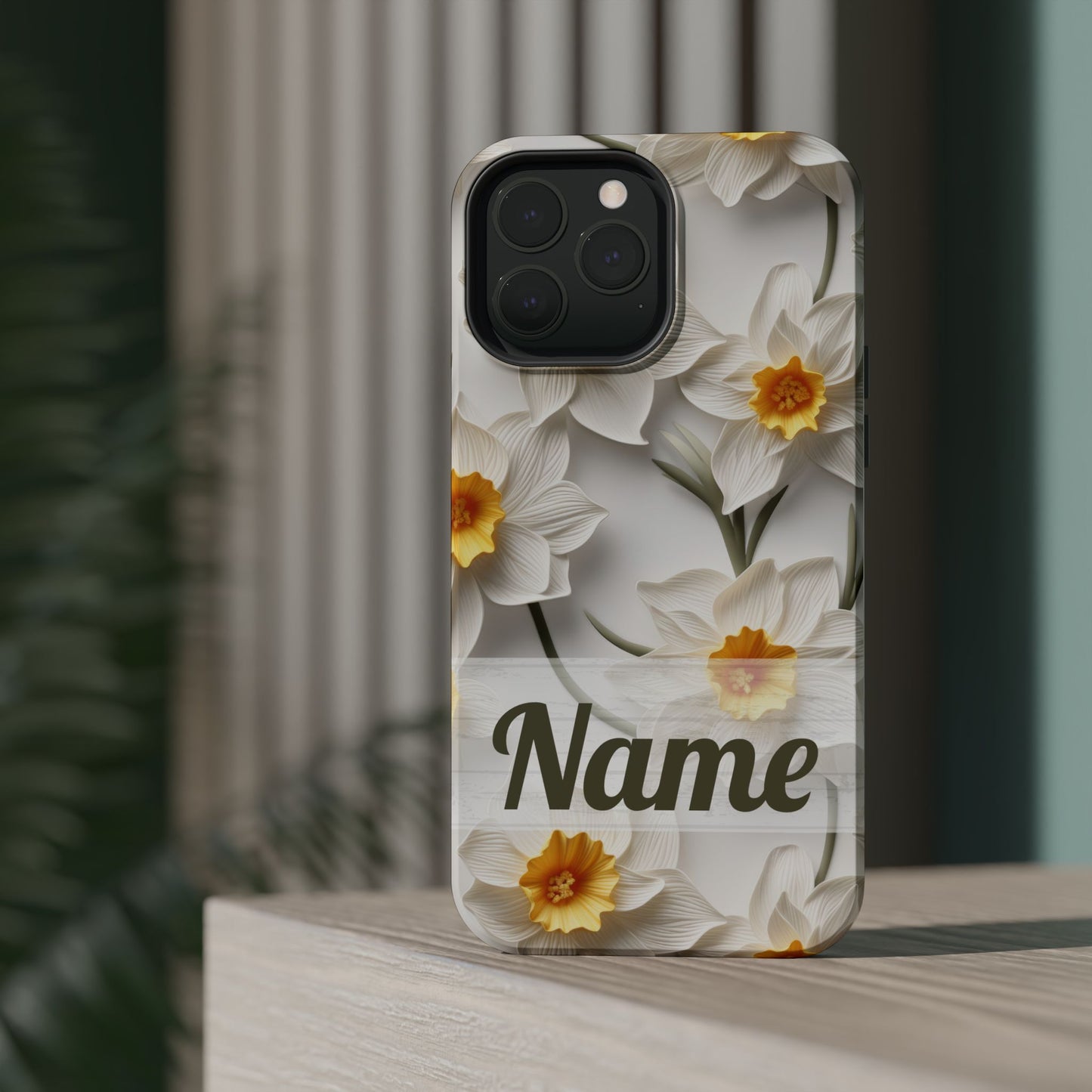March Birth Flower Phone Case • 3D Daffodil iPhone Cover • Spring Floral MagSafe Gift