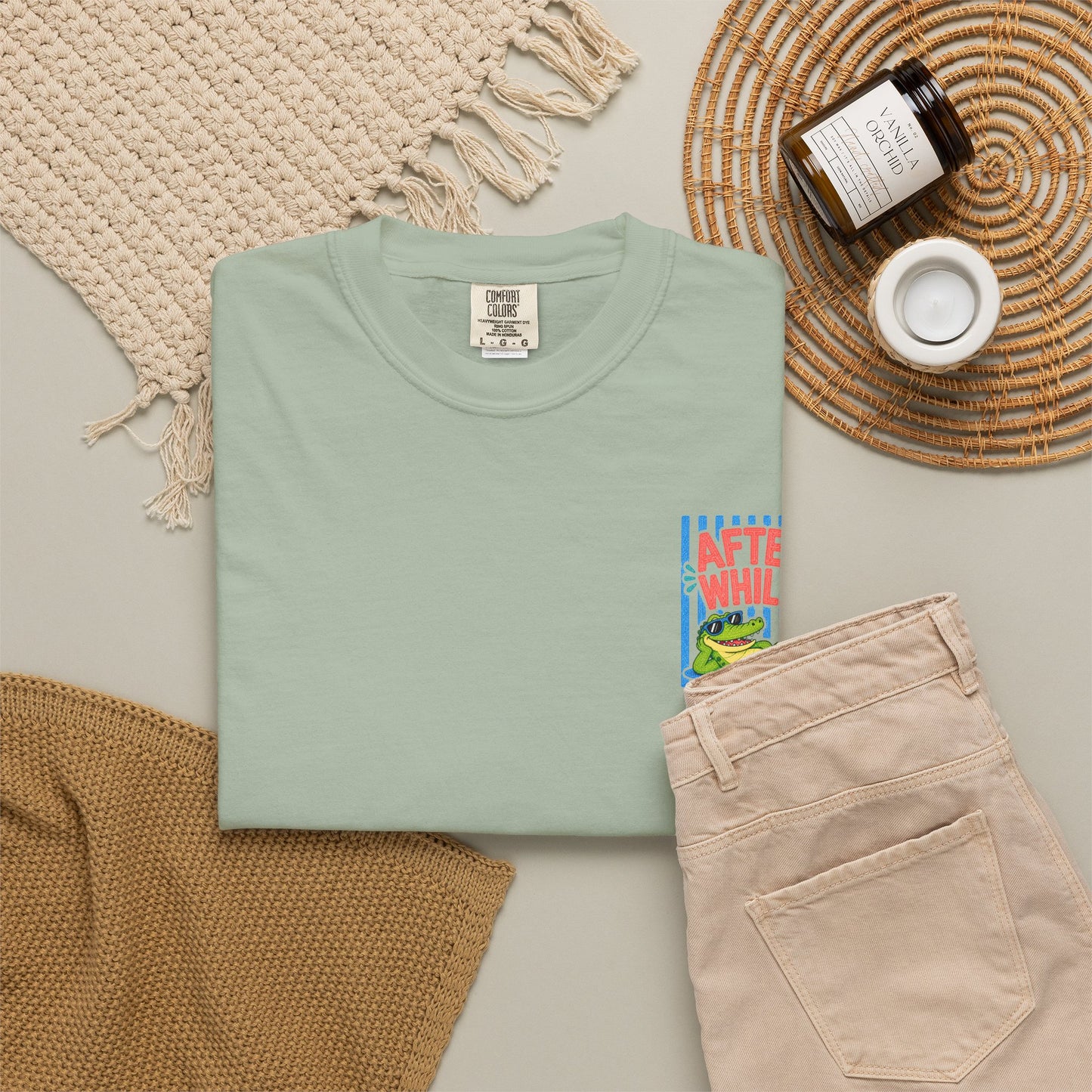 After While Crocodile T-Shirt | Comfort Colors 1717 | Funny Southern Alligator Tee | Cajun Deb Collection