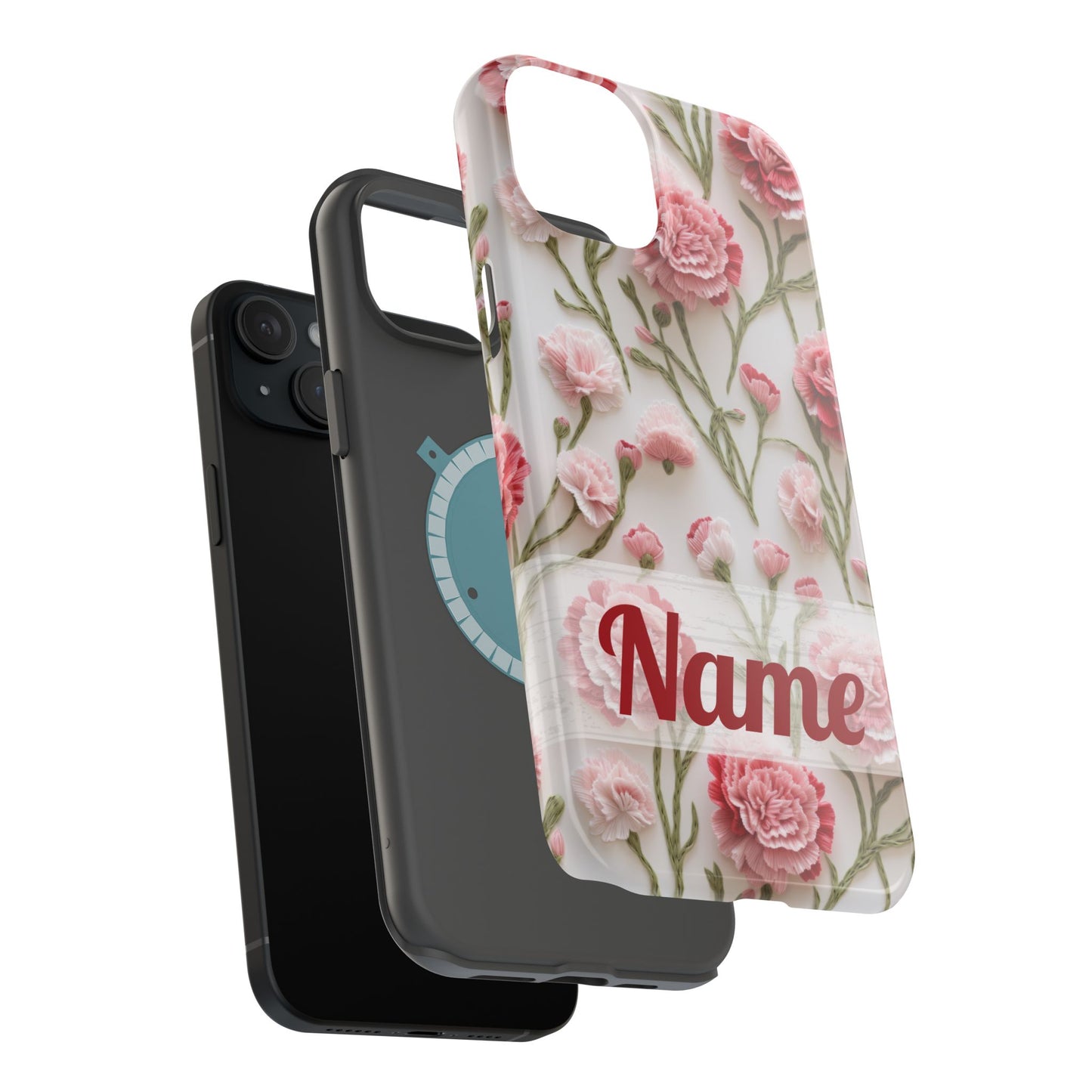 January Birth Flower Phone Case • Pink Carnation iPhone Cover • MagSafe Gift for Her