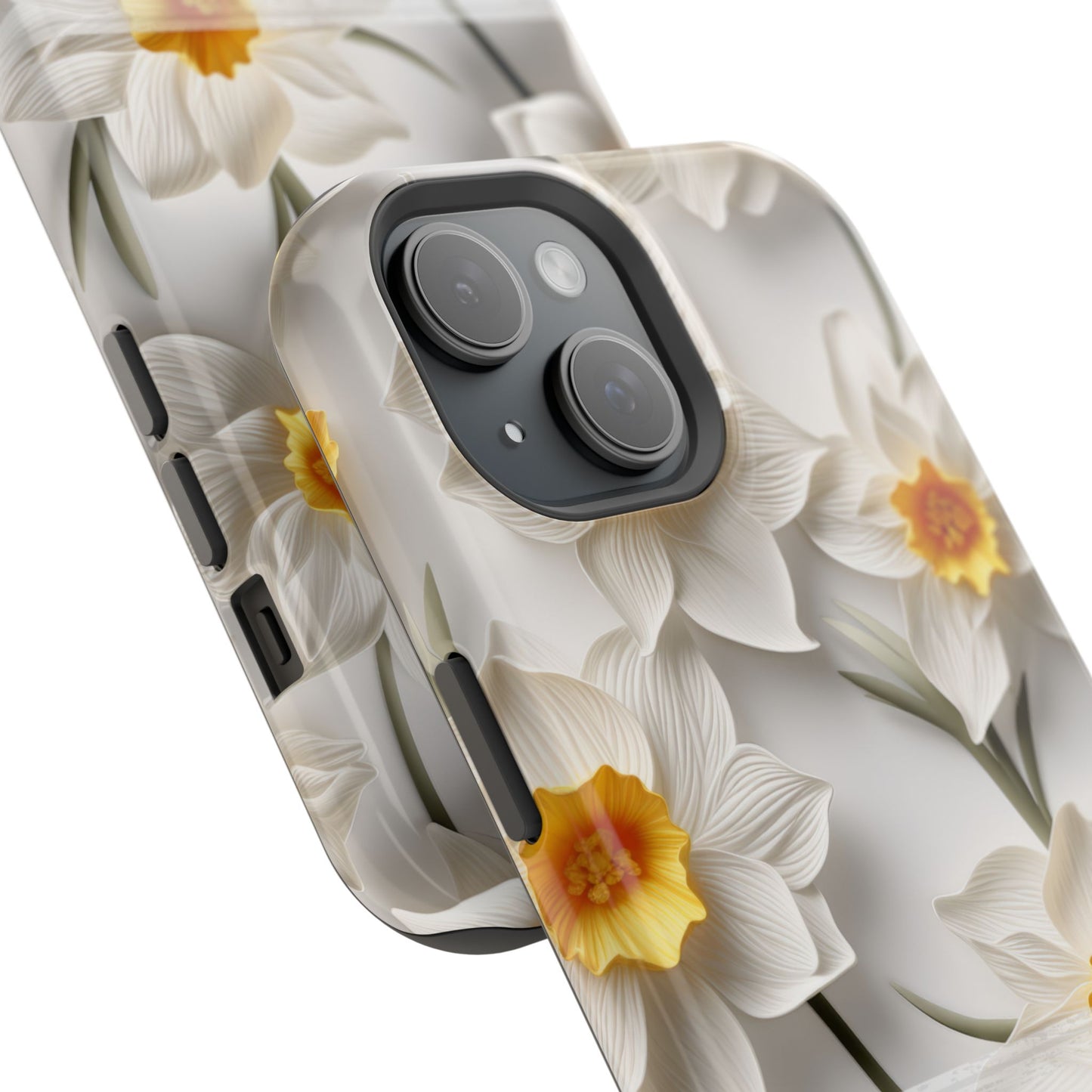 March Birth Flower Phone Case • 3D Daffodil iPhone Cover • Spring Floral MagSafe Gift