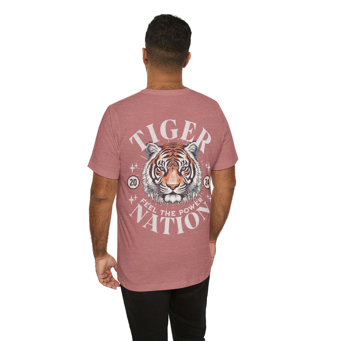 Tiger Nation Two-Sided Graphic T-shirt - Bella Canvas 3001 Unisex Jersey Short Sleeve Tee