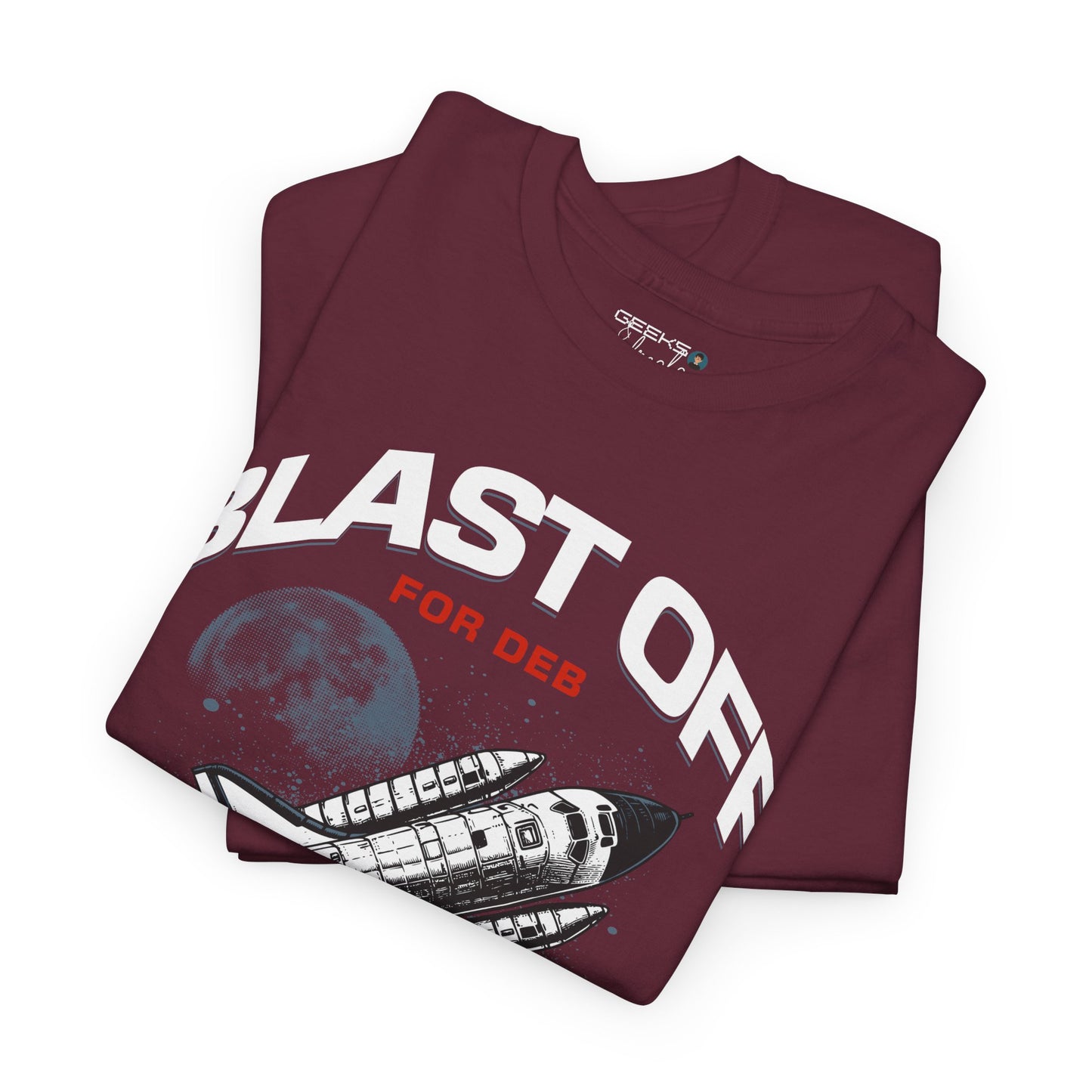 CAJUN DEB Blast Off Rocket GILDAN 5000 Unisex Heavy Cotton Tee, Trendy Graphic Tee