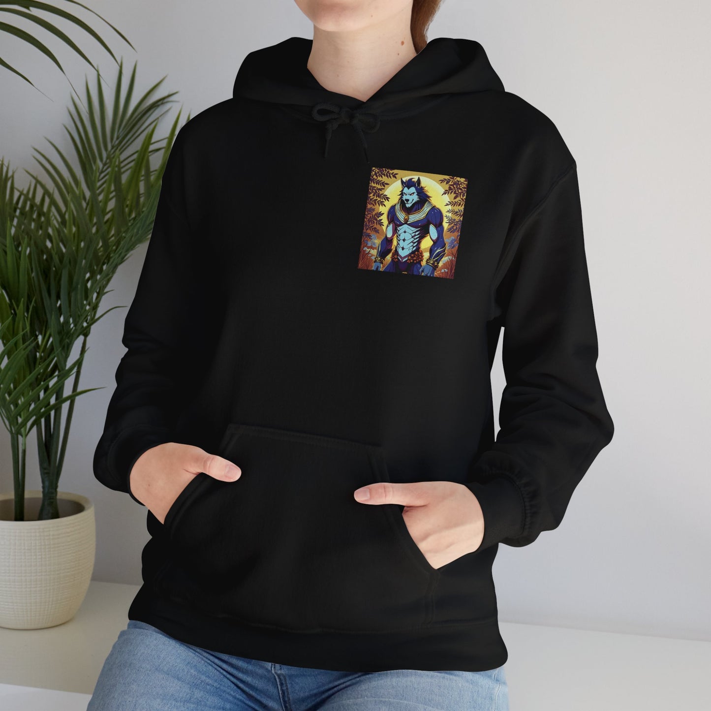 Anime Hoodie Werewolf Halloween Unisex Heavy Blend™ Hooded Sweatshirt Gildan 18500