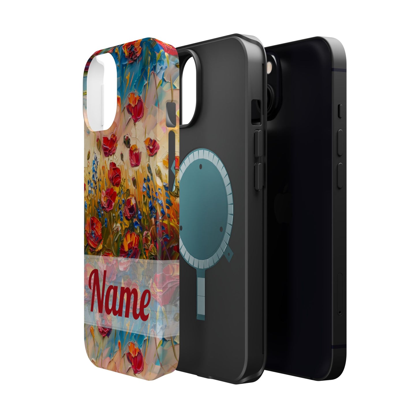 August Birth Flower Phone Case • Red Poppies Poppy iPhone Cover • Colorful Floral MagSafe Gift