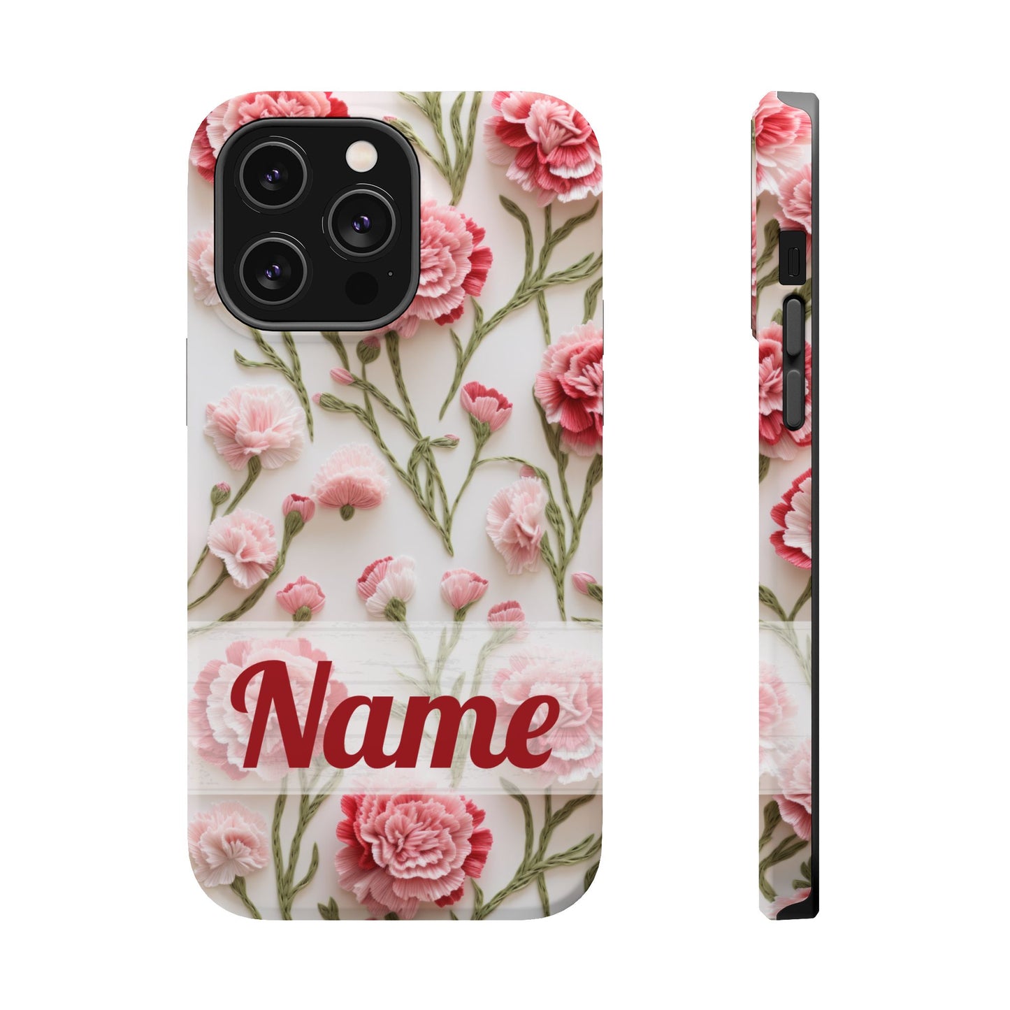 January Birth Flower Phone Case • Pink Carnation iPhone Cover • MagSafe Gift for Her