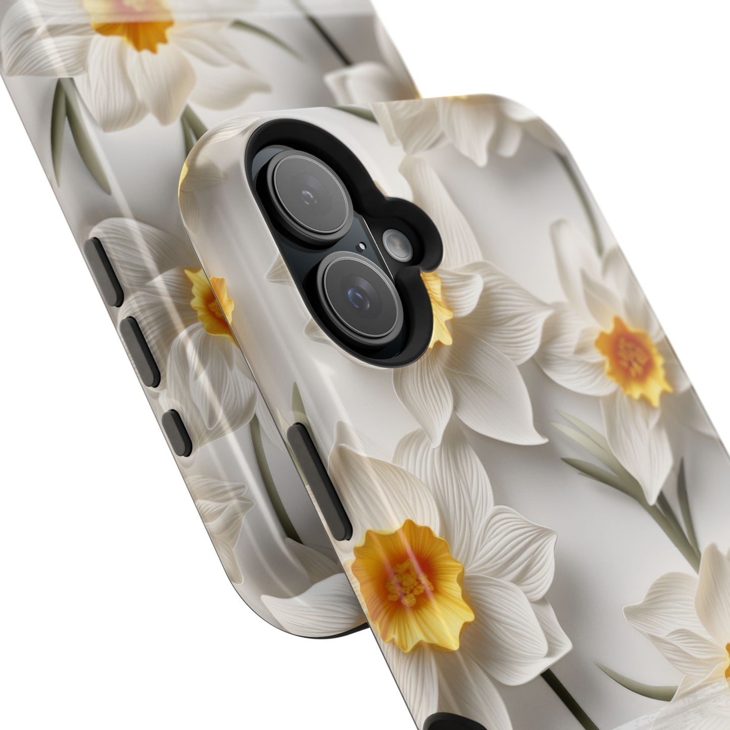 March Birth Flower Phone Case • 3D Daffodil iPhone Cover • Spring Floral MagSafe Gift