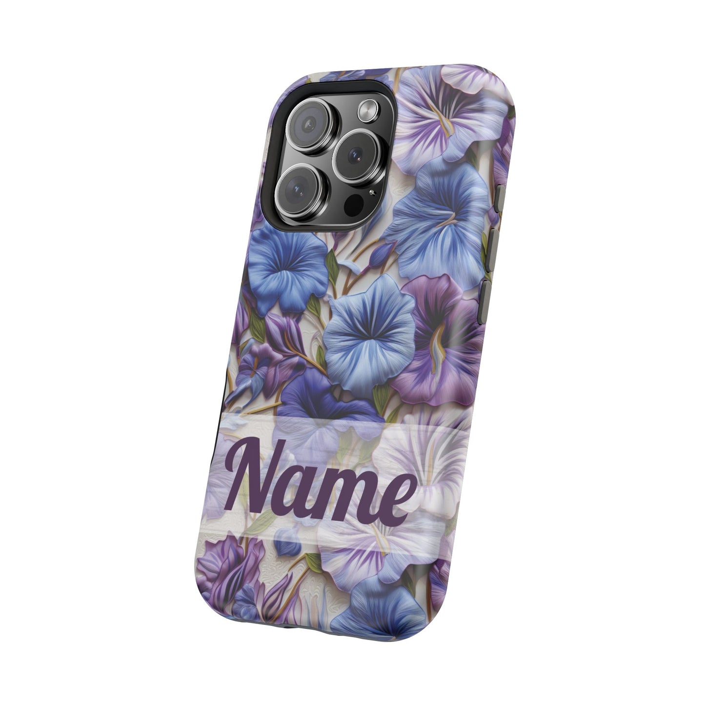 September Birth Flower Phone Case • Morning Glory iPhone Cover • Purple MagSafe Gift